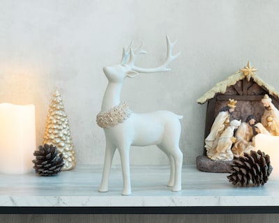 Foto 5 | Figura Decorativa de Venado de Navidad Deer B de Resina