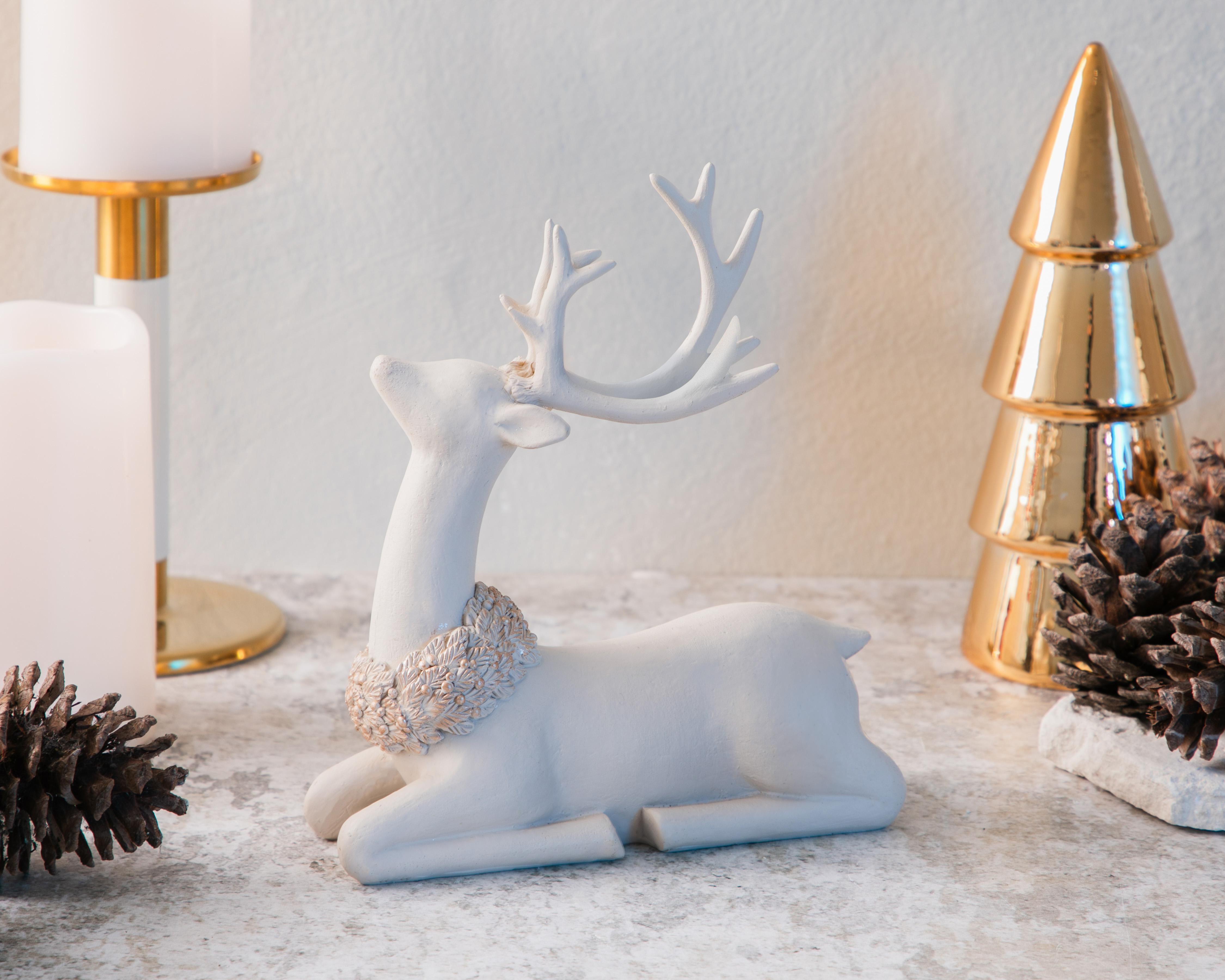 Foto 6 pulgar | Figura Decorativa Reno de Navidad Deer de Resina