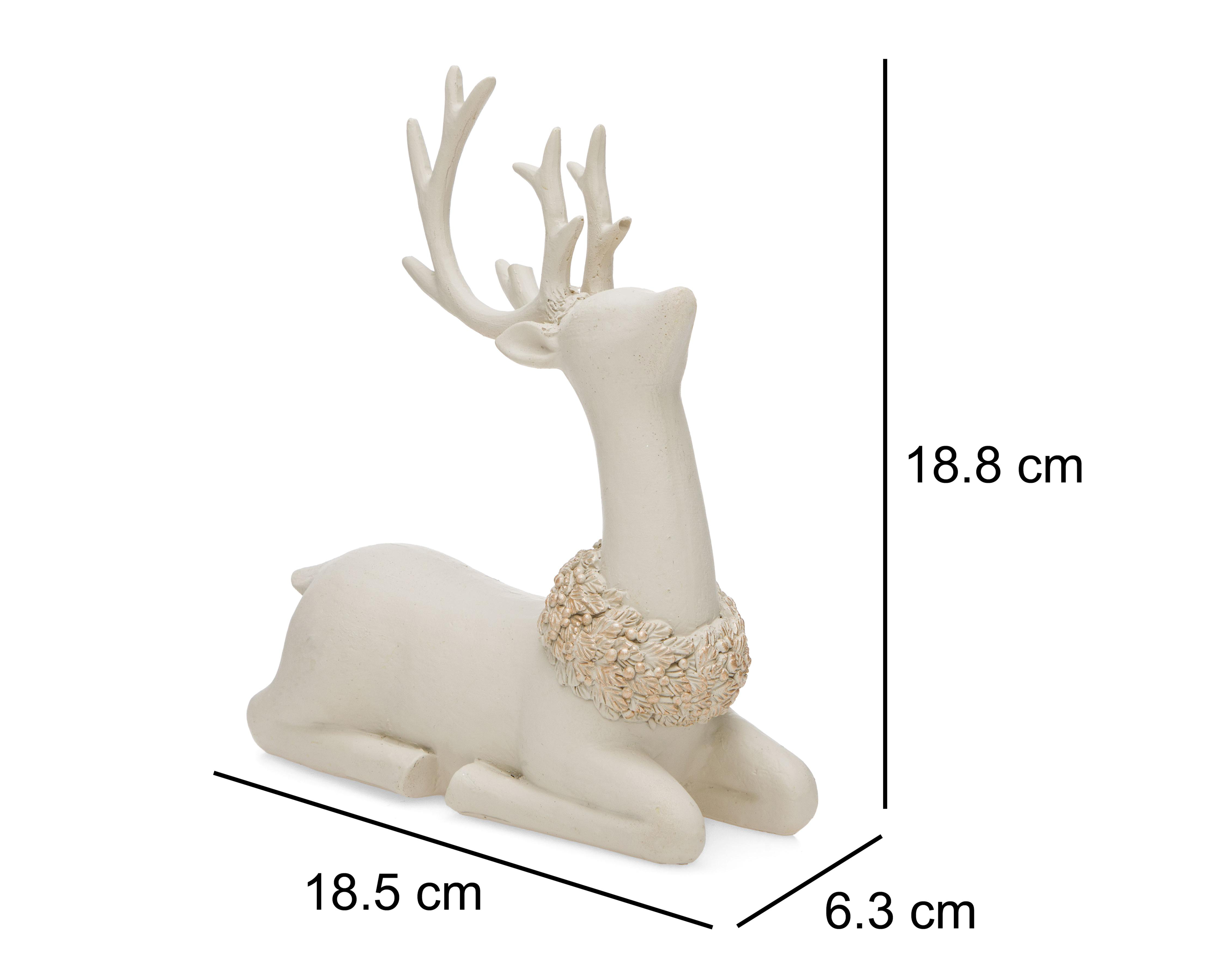 Foto 7 pulgar | Figura Decorativa Reno de Navidad Deer de Resina