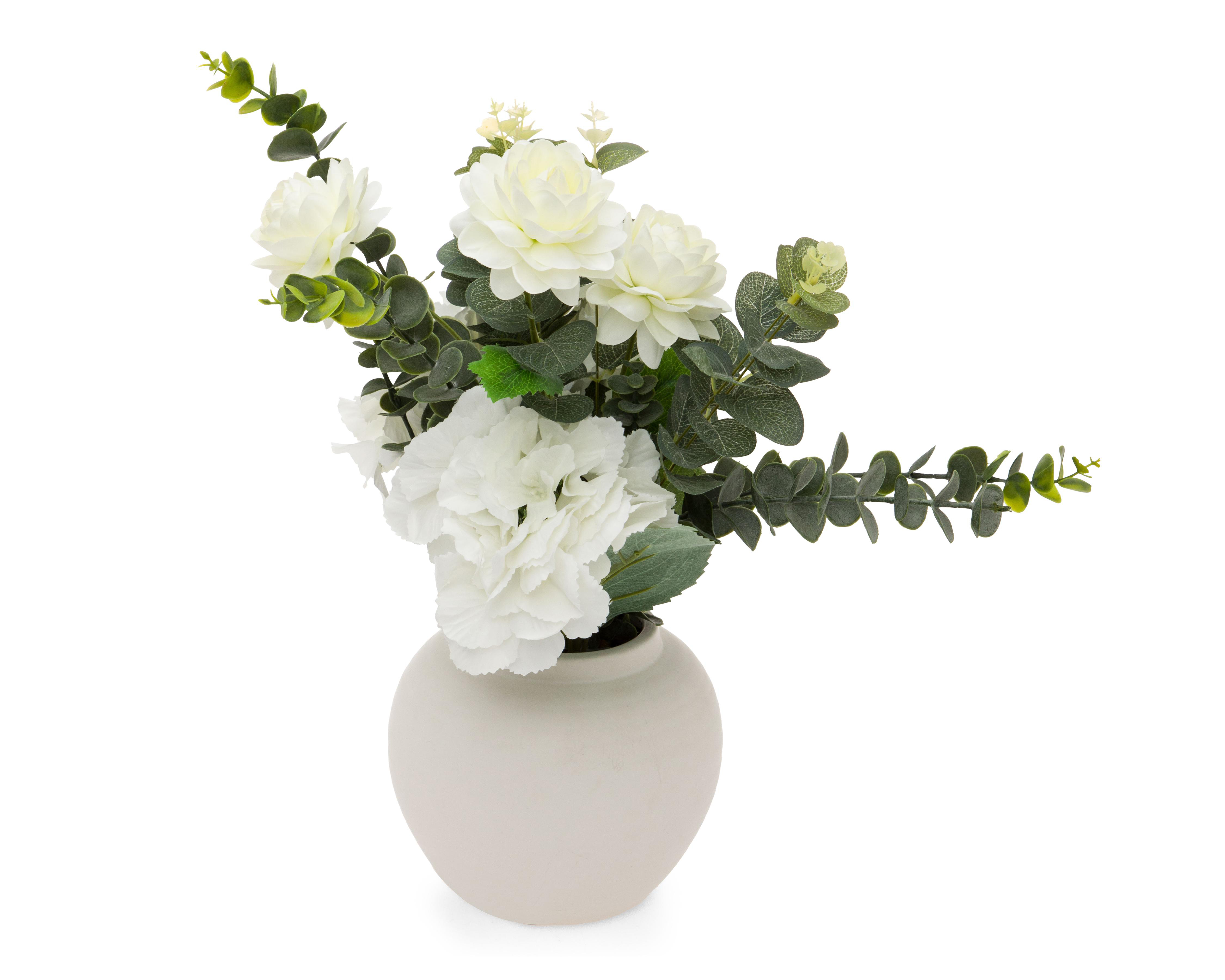 Foto 3 pulgar | Eucalipto con Flores Artificiales con Maceta 48.5 cm