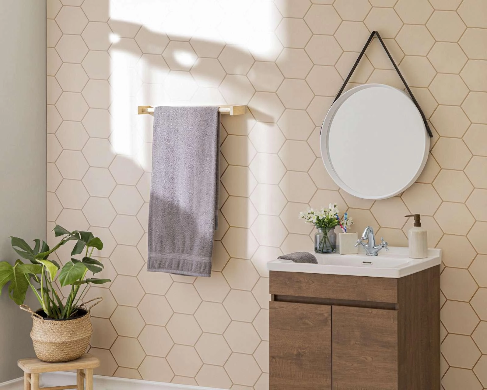 Foto 4 | Toalla de Medio Baño Nayeli MB Gris