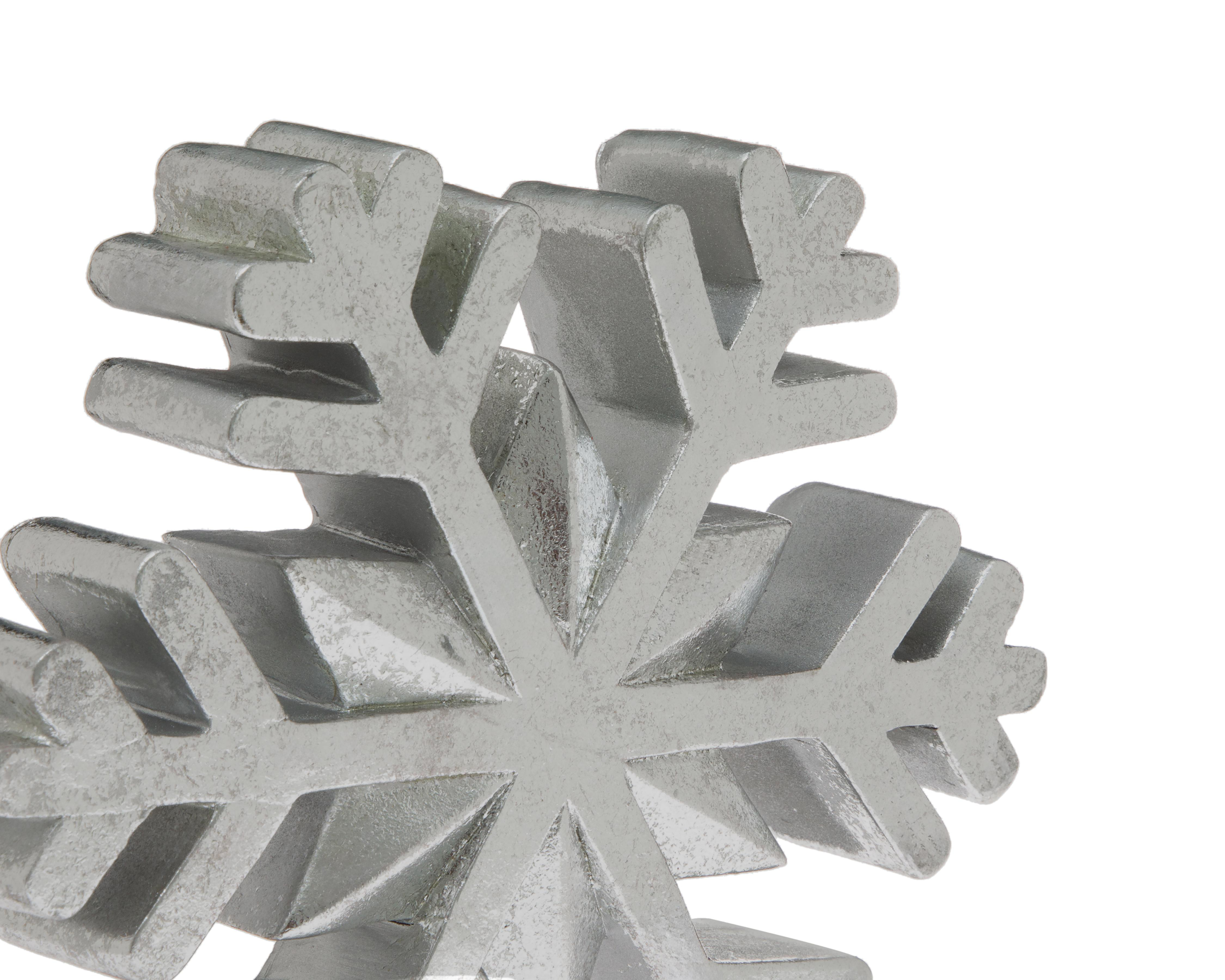 Foto 5 pulgar | Figura Decorativa Copo de Nieve de Navidad Silvy Flake de Resina