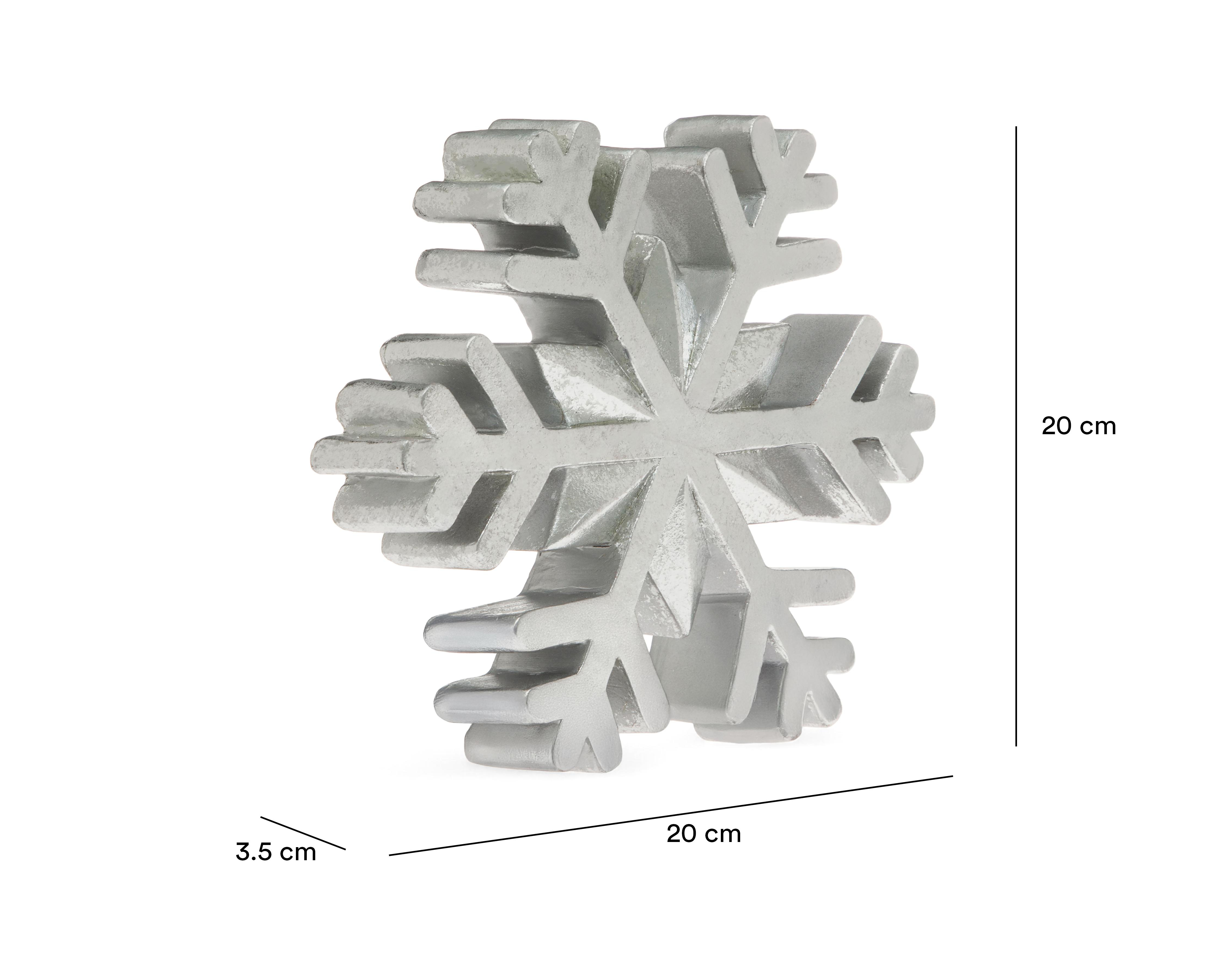 Foto 7 pulgar | Figura Decorativa Copo de Nieve de Navidad Silvy Flake de Resina