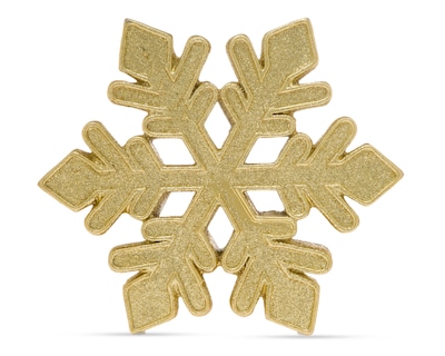 Foto 3 | Figura Decorativa Copo de Nieve de Navidad Oro Flake de Resina