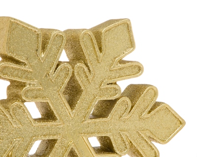 Foto 4 | Figura Decorativa Copo de Nieve de Navidad Oro Flake de Resina