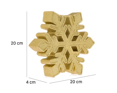 Foto 6 | Figura Decorativa Copo de Nieve de Navidad Oro Flake de Resina