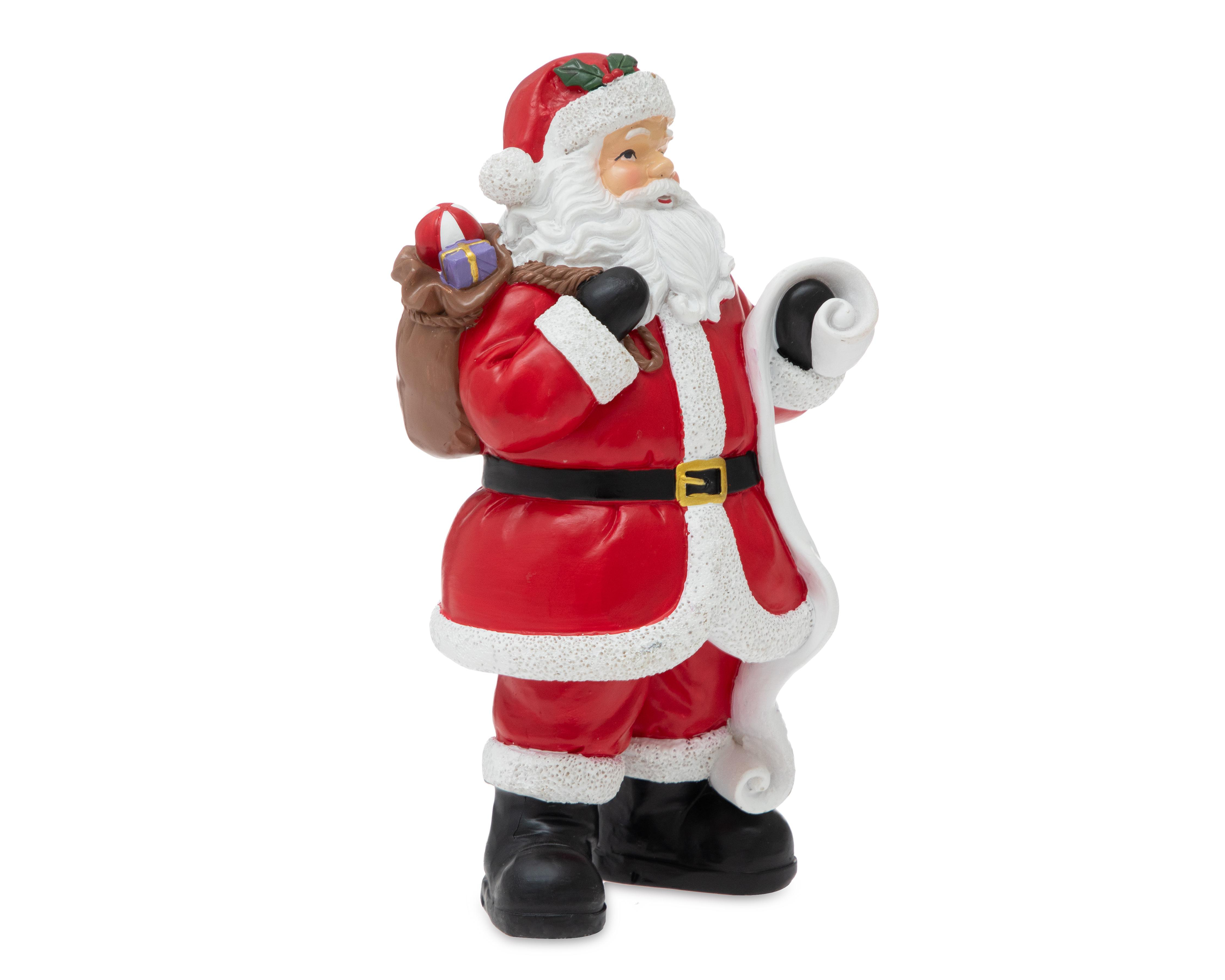 Foto 2 pulgar | Figura Decorativa Santa Claus de Navidad Morralito de Resina