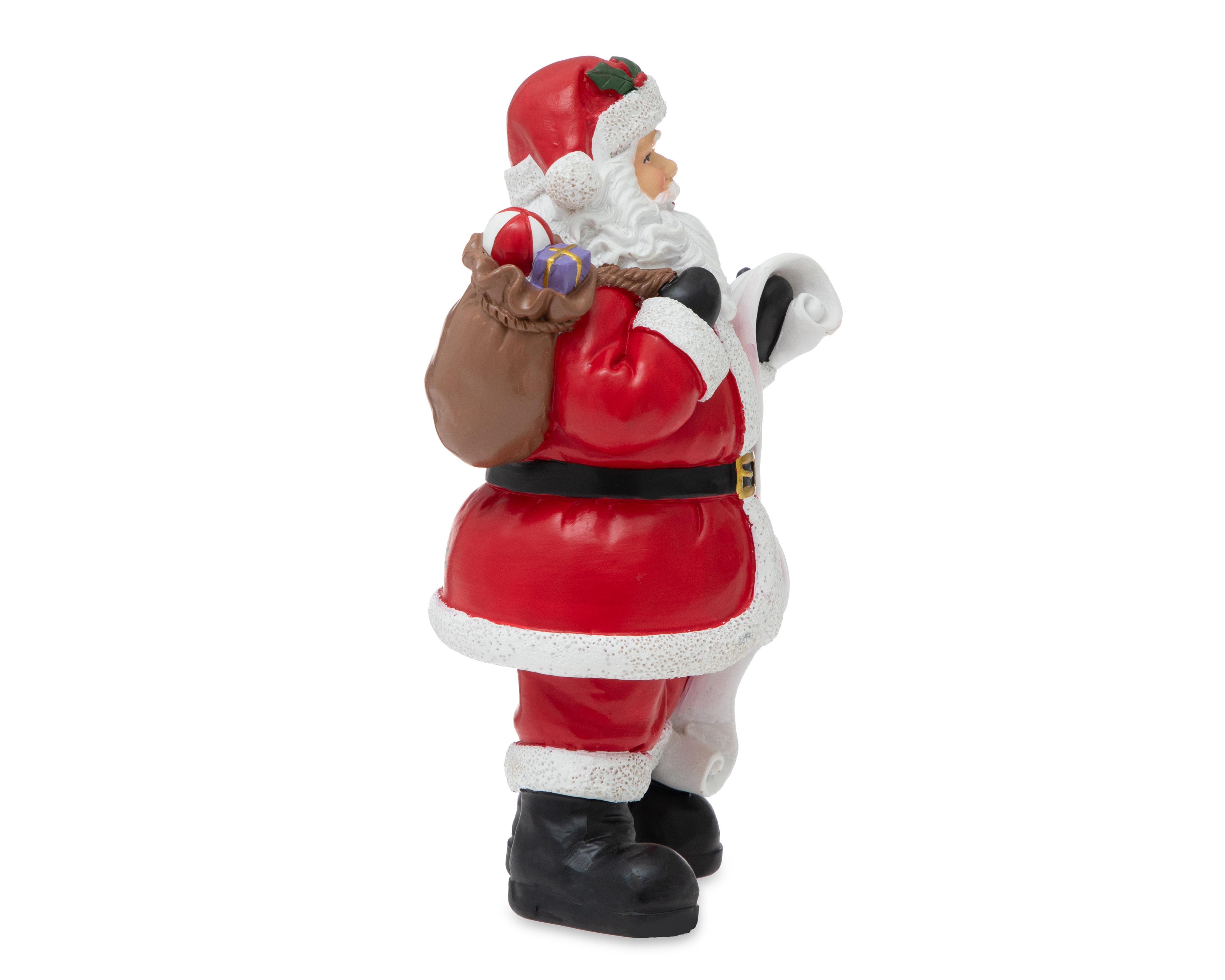 Foto 3 pulgar | Figura Decorativa Santa Claus de Navidad Morralito de Resina