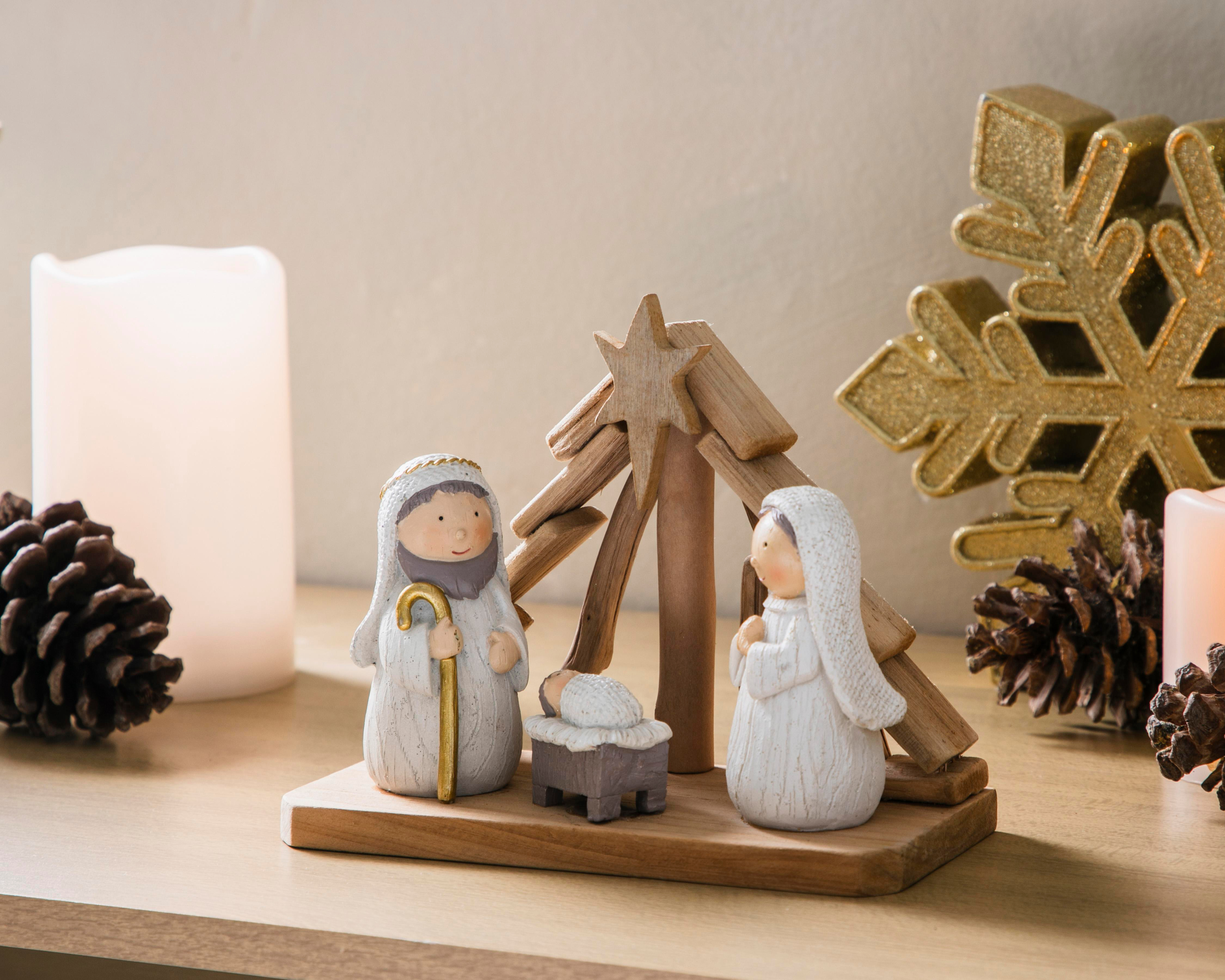 Foto 5 | Figura Decorativa de Navidad Nacimiento Niño Dios de Poliresina