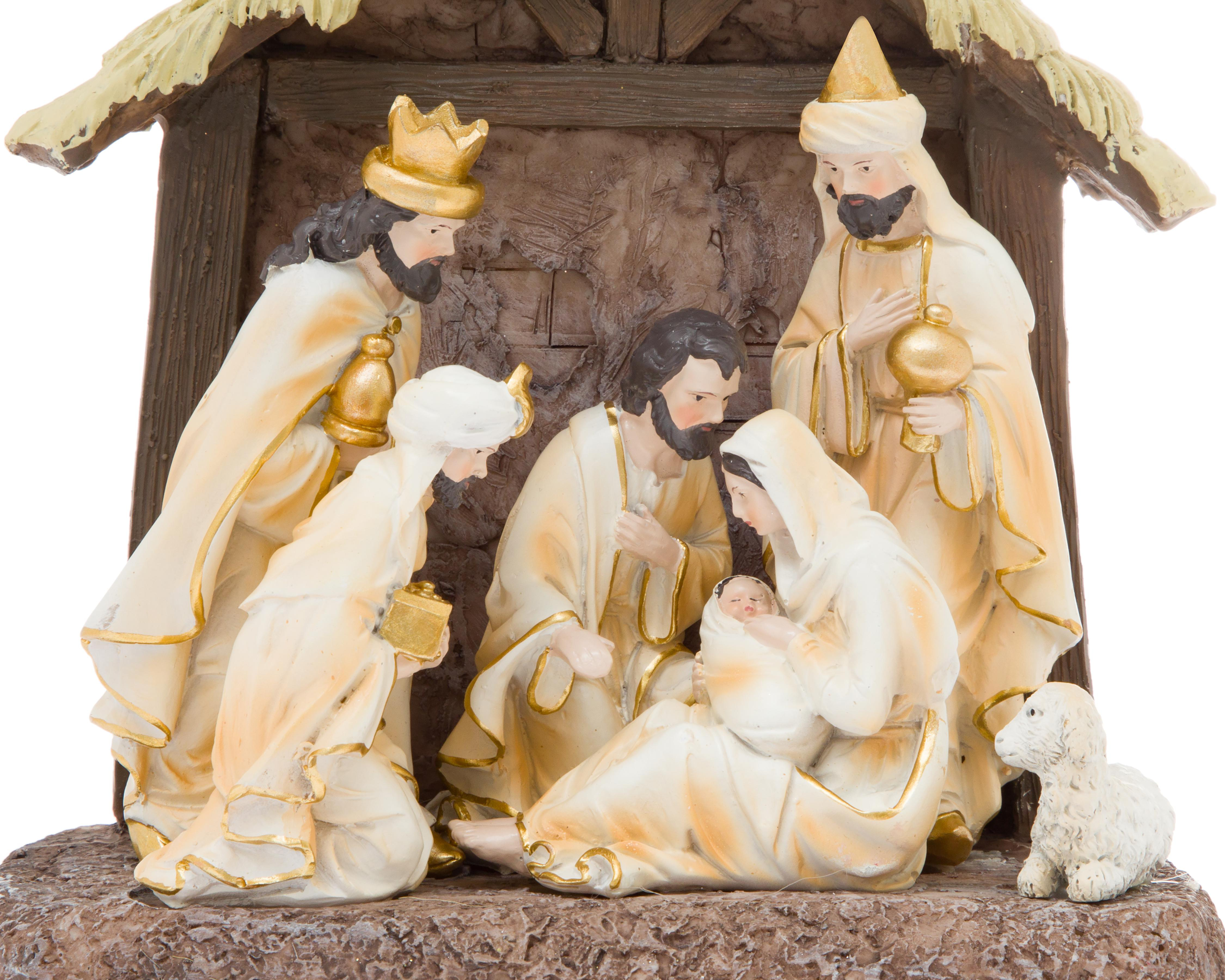 Foto 4 | Escultura Decorativa de Navidad Nacimiento de Poliresina