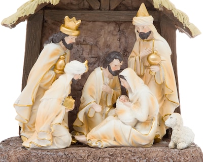 Foto 4 | Escultura Decorativa de Navidad Nacimiento de Poliresina