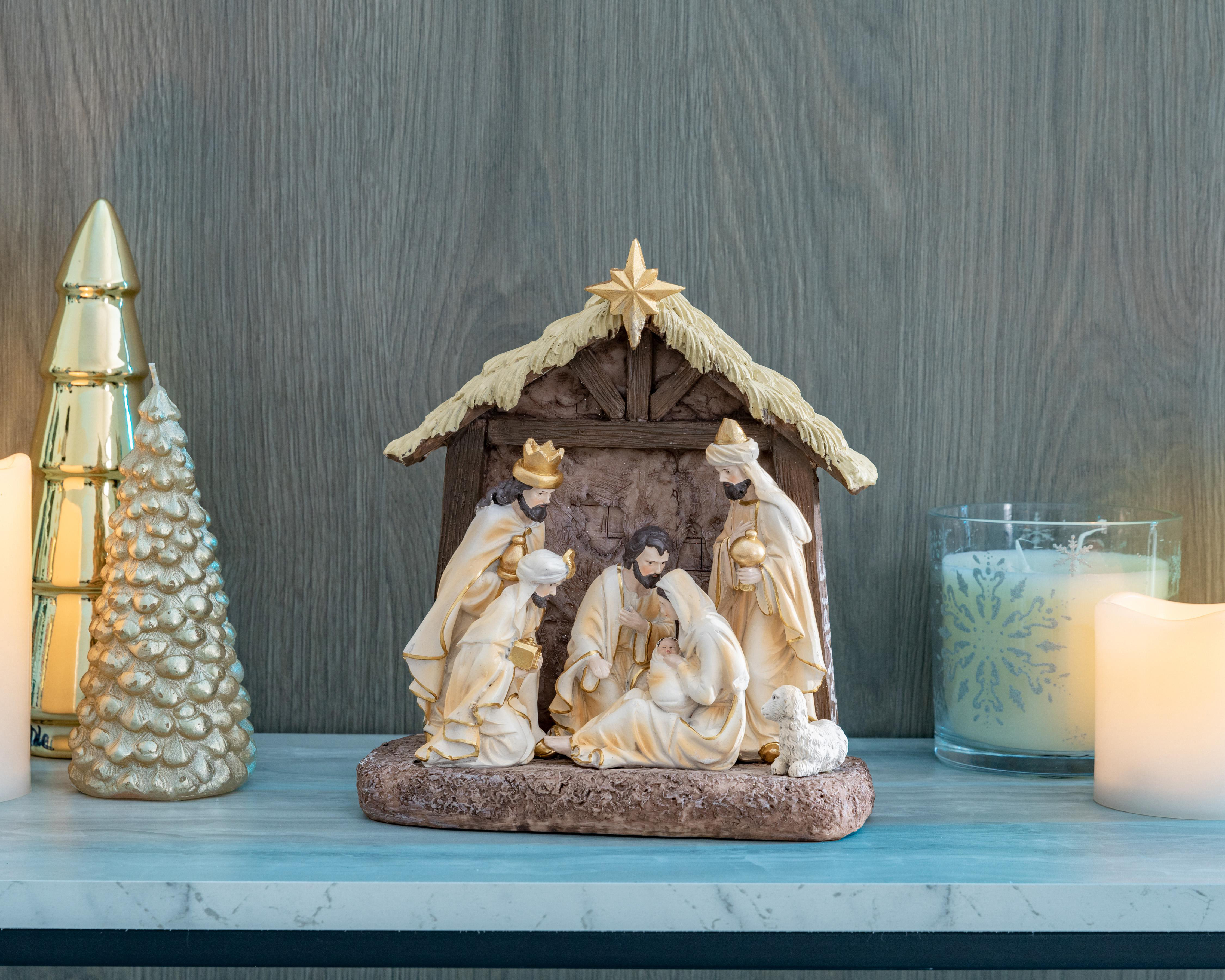 Foto 5 | Escultura Decorativa de Navidad Nacimiento de Poliresina