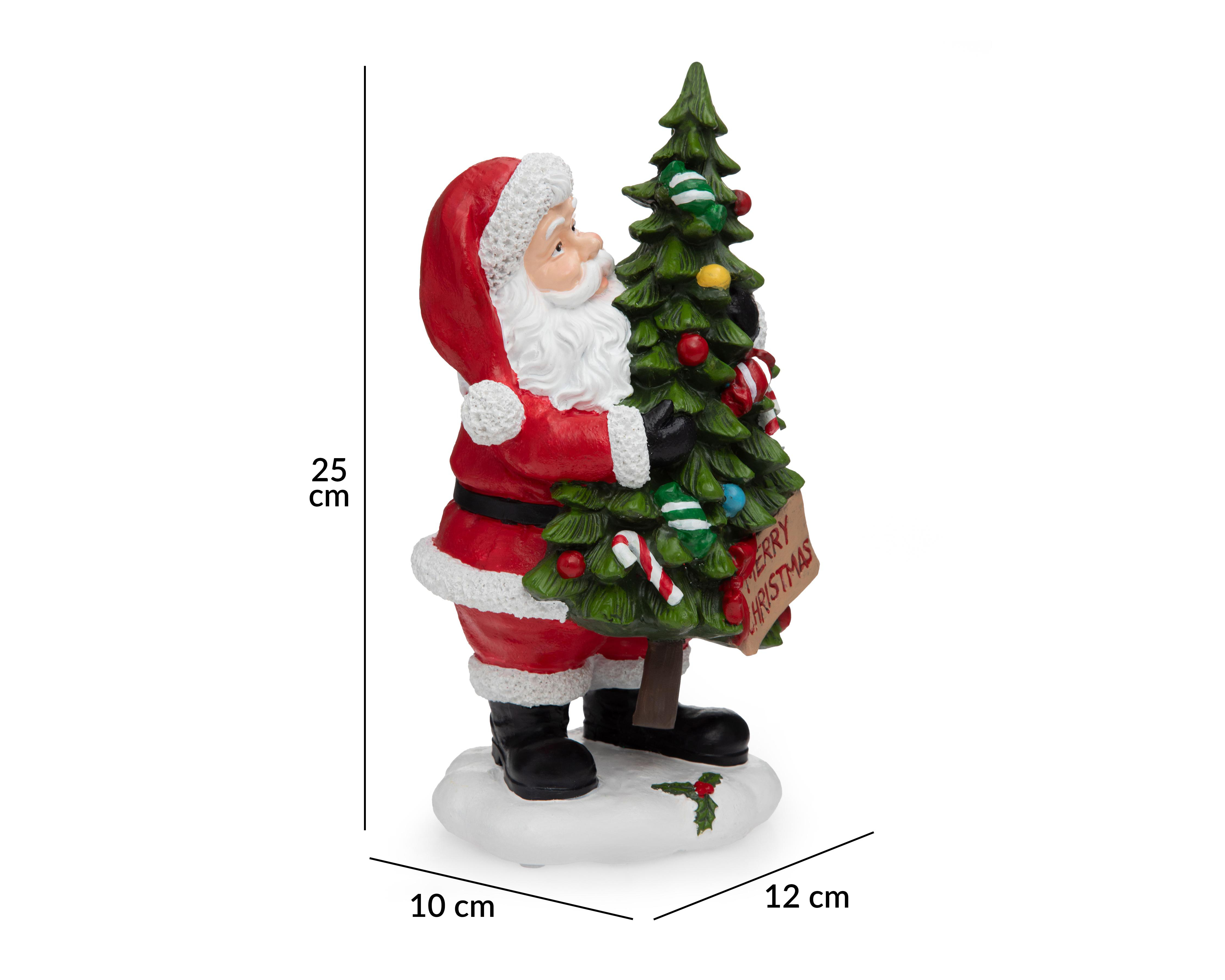 Foto 7 pulgar | Figura de Papá Noel de Navidad Noelo de Resina