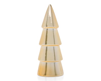 Foto 2 | Figura Decorativa Pino de Navidad Golden Pine de Cerámica
