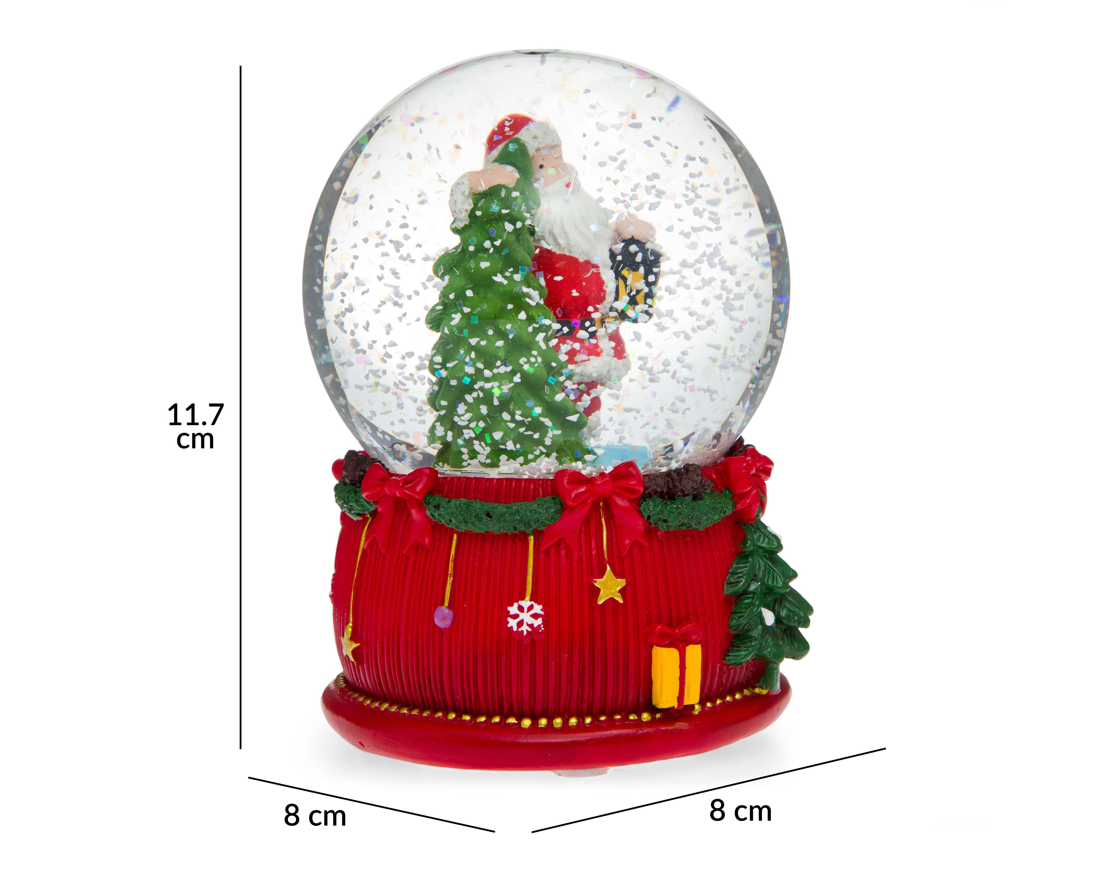 Foto 5 | Figura de Globo de Nieve Navideña Globo Pino de Resina