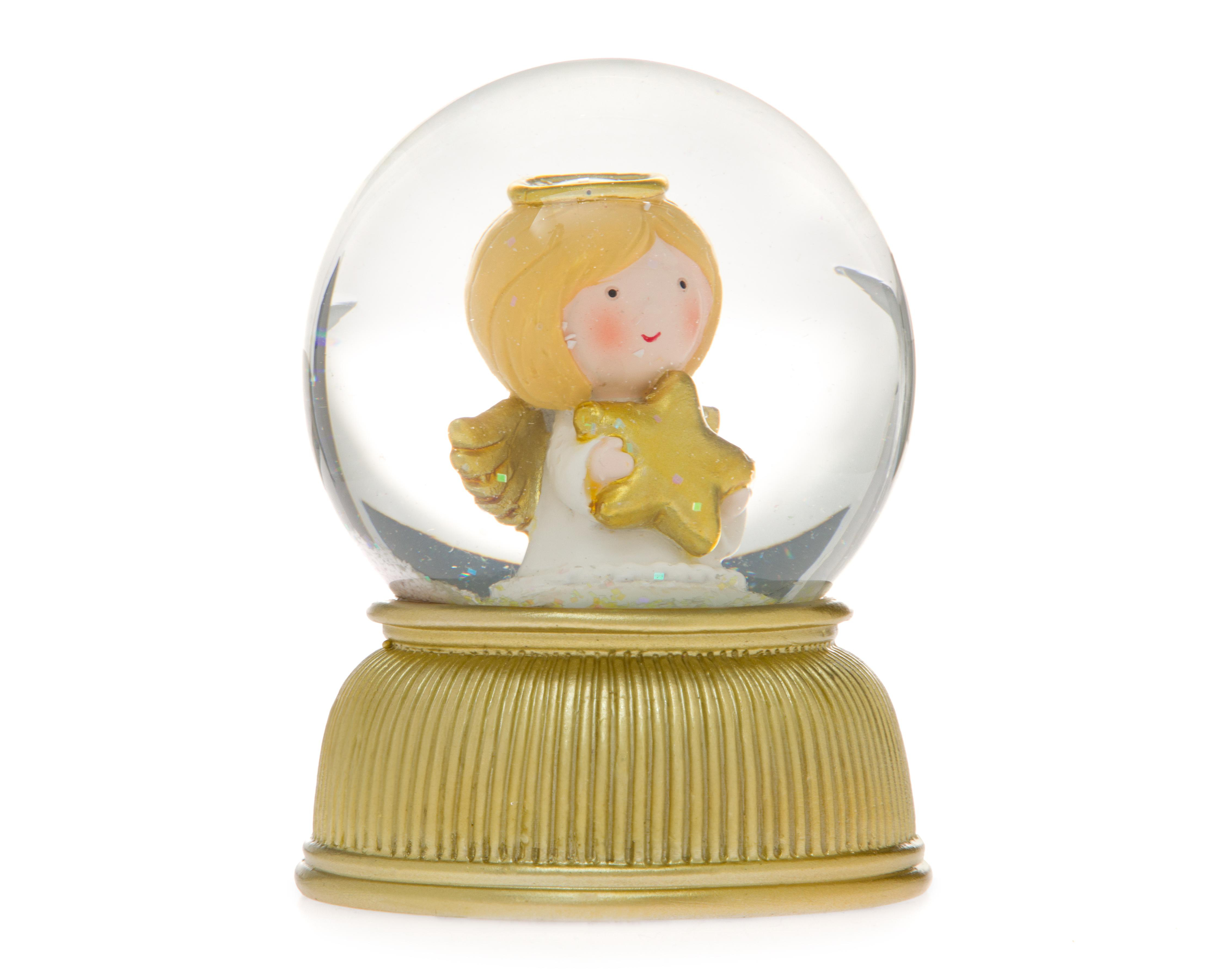 Esfera de Nieve de Navidad Globo Angelito de Resina $179