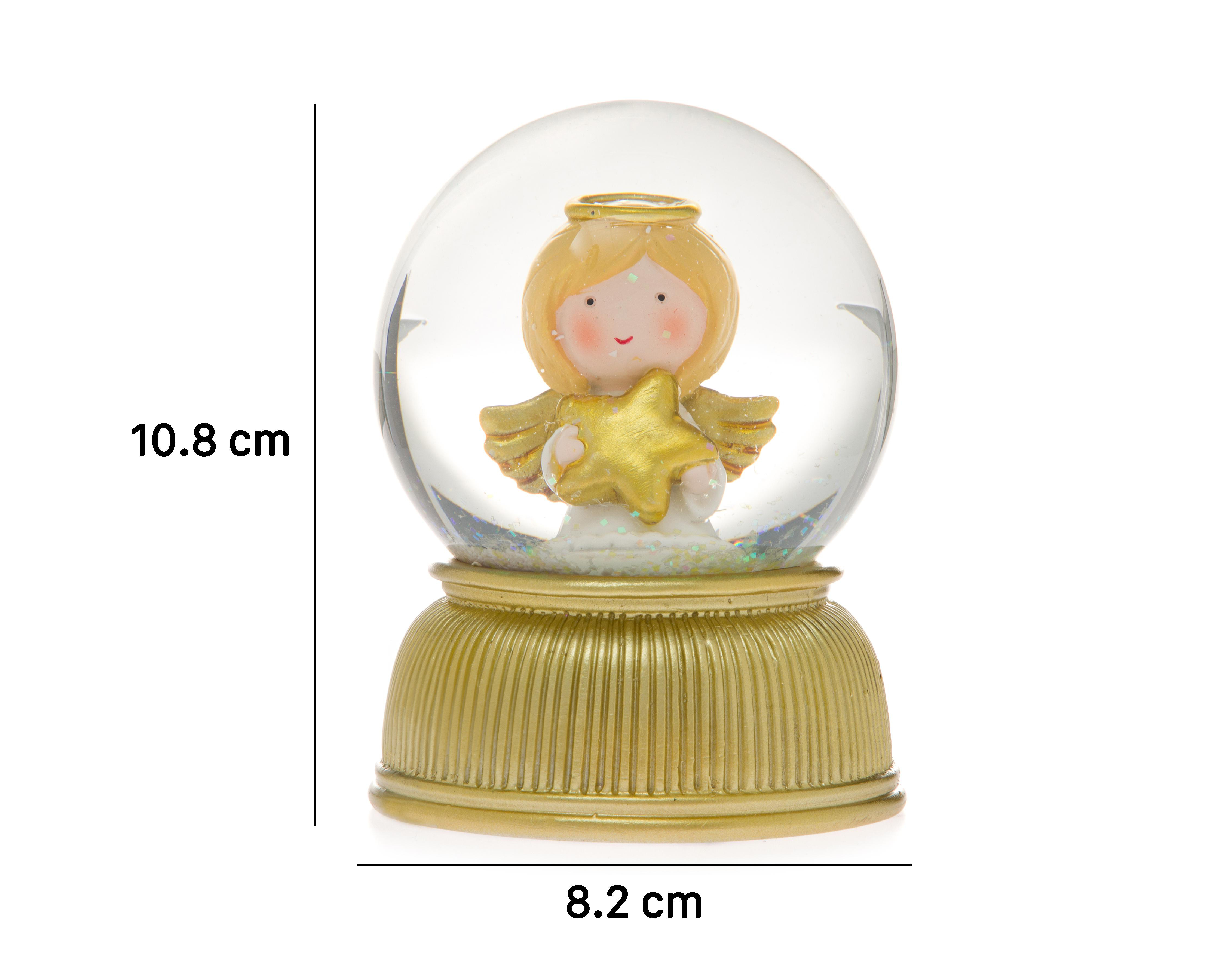Foto 6 | Esfera de Nieve de Navidad Globo Angelito de Resina