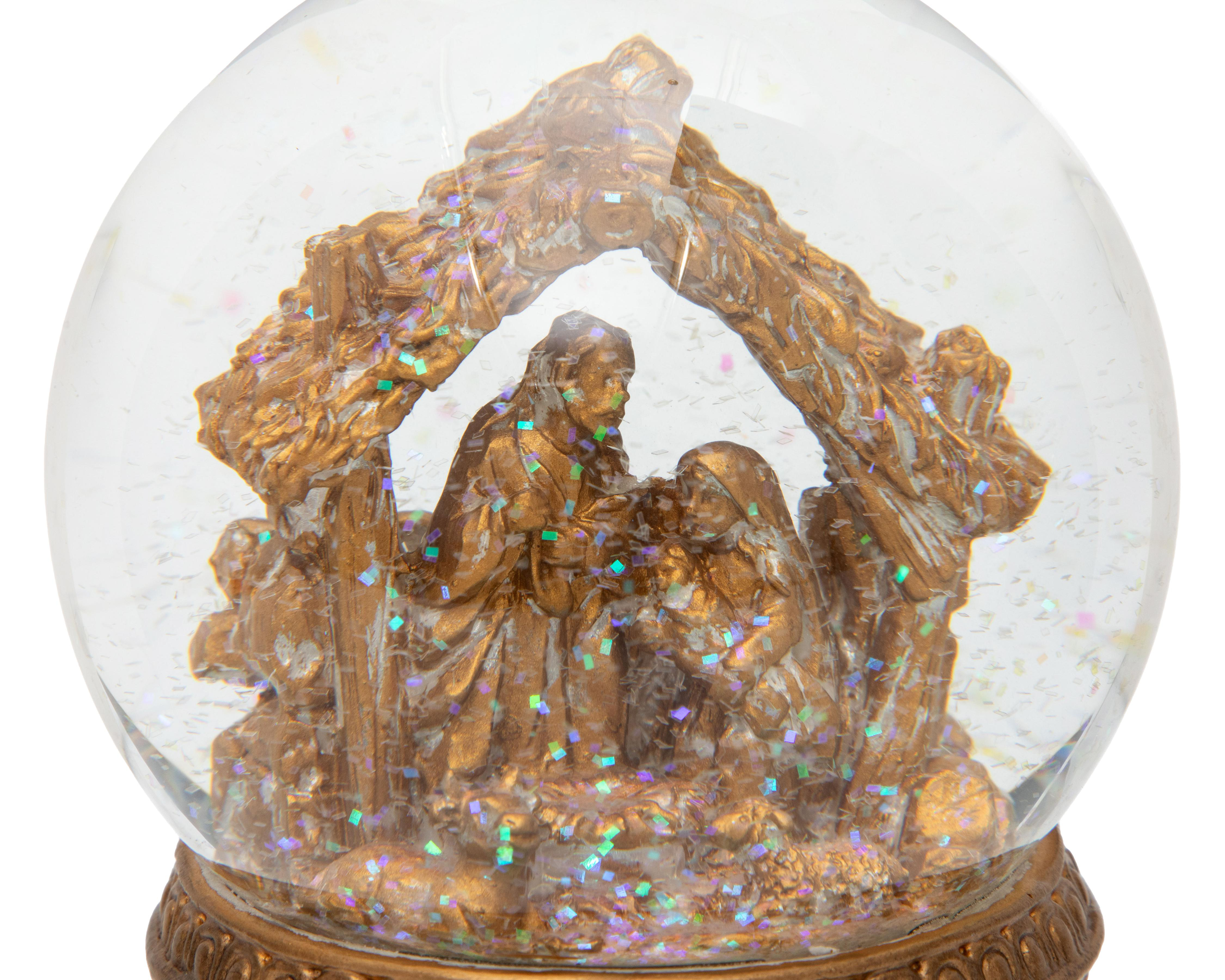 Foto 4 pulgar | Esfera de Nieve de Navidad Nacimiento Globo de Resina