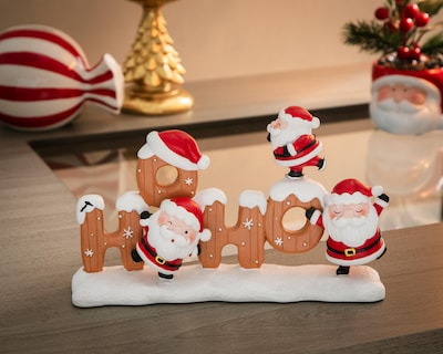 Foto 5 | Letrero Decorativo de Navidad HO-HO de Cerámica