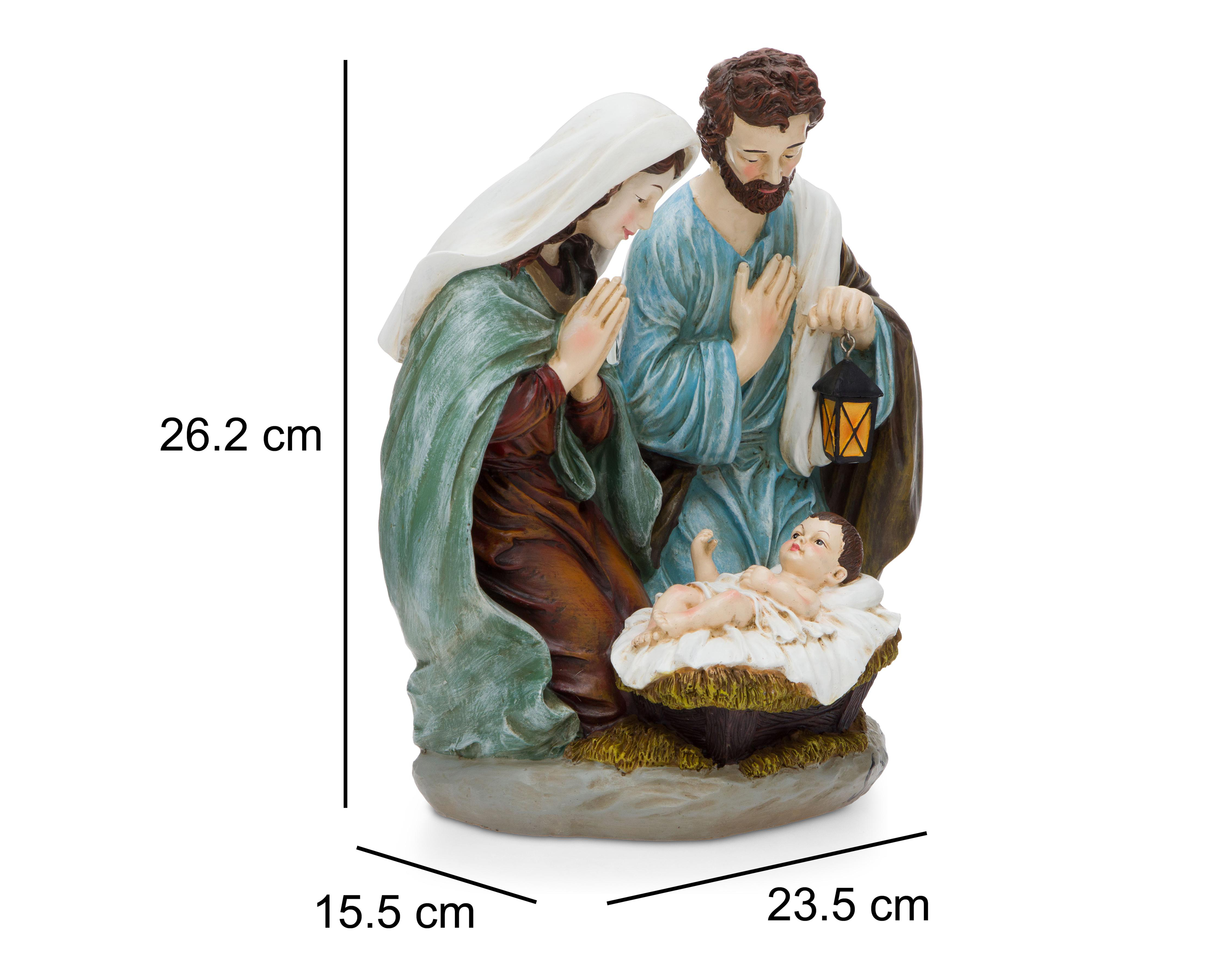 Foto 5 | Escultura Decorativa de Navidad Nacimiento Jesús de Poliresina