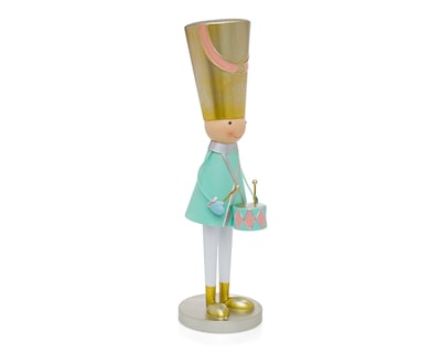 Foto 1 | Figura Decorativa Soldado Navideña Pink Soldier de Cerámica