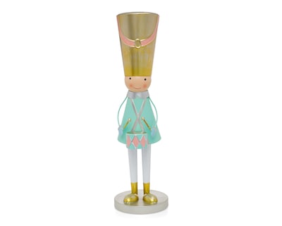 Foto 3 | Figura Decorativa Soldado Navideña Pink Soldier de Cerámica