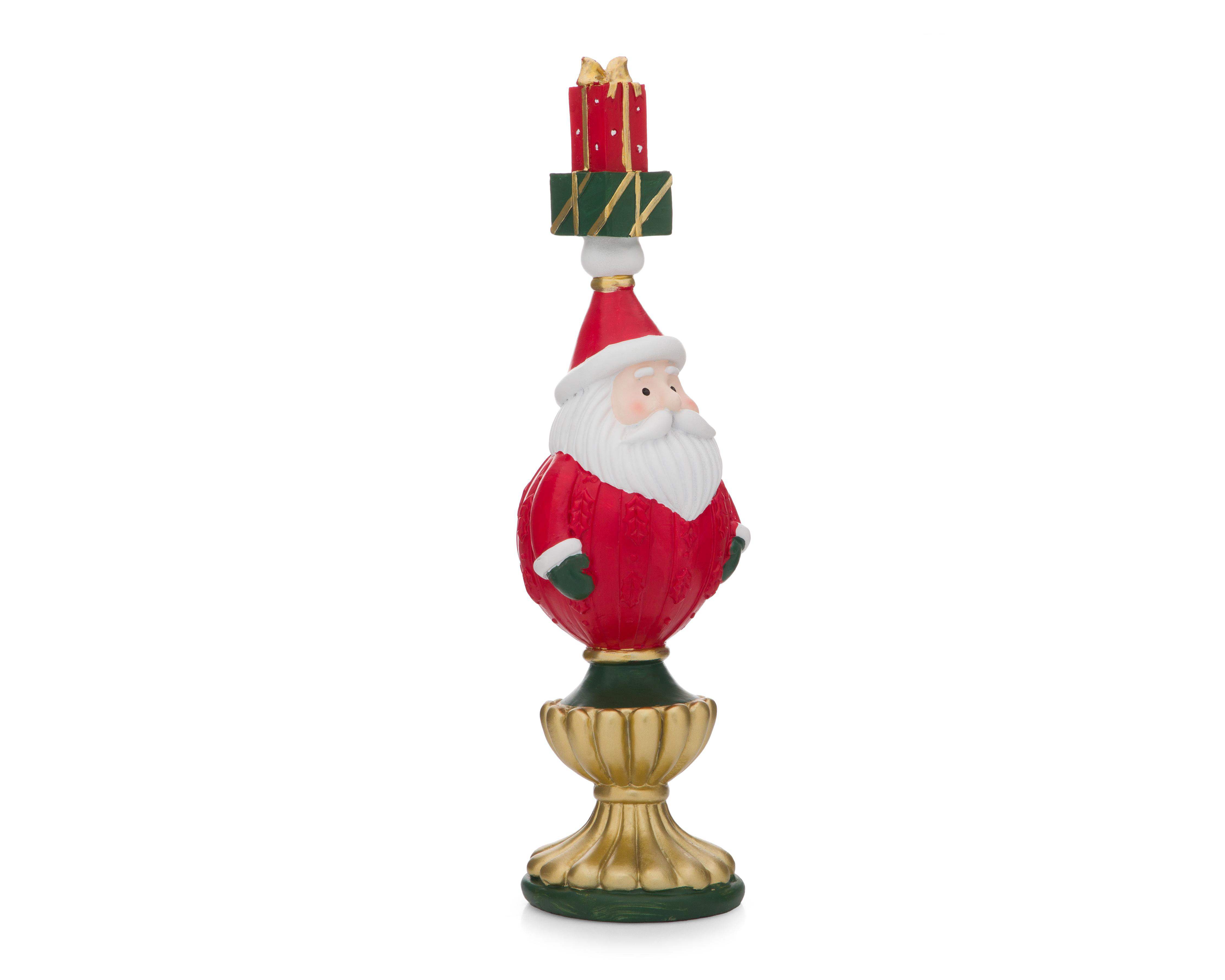 Foto 2 pulgar | Figura Decorativa de Navidad Santa Regalo de Resina