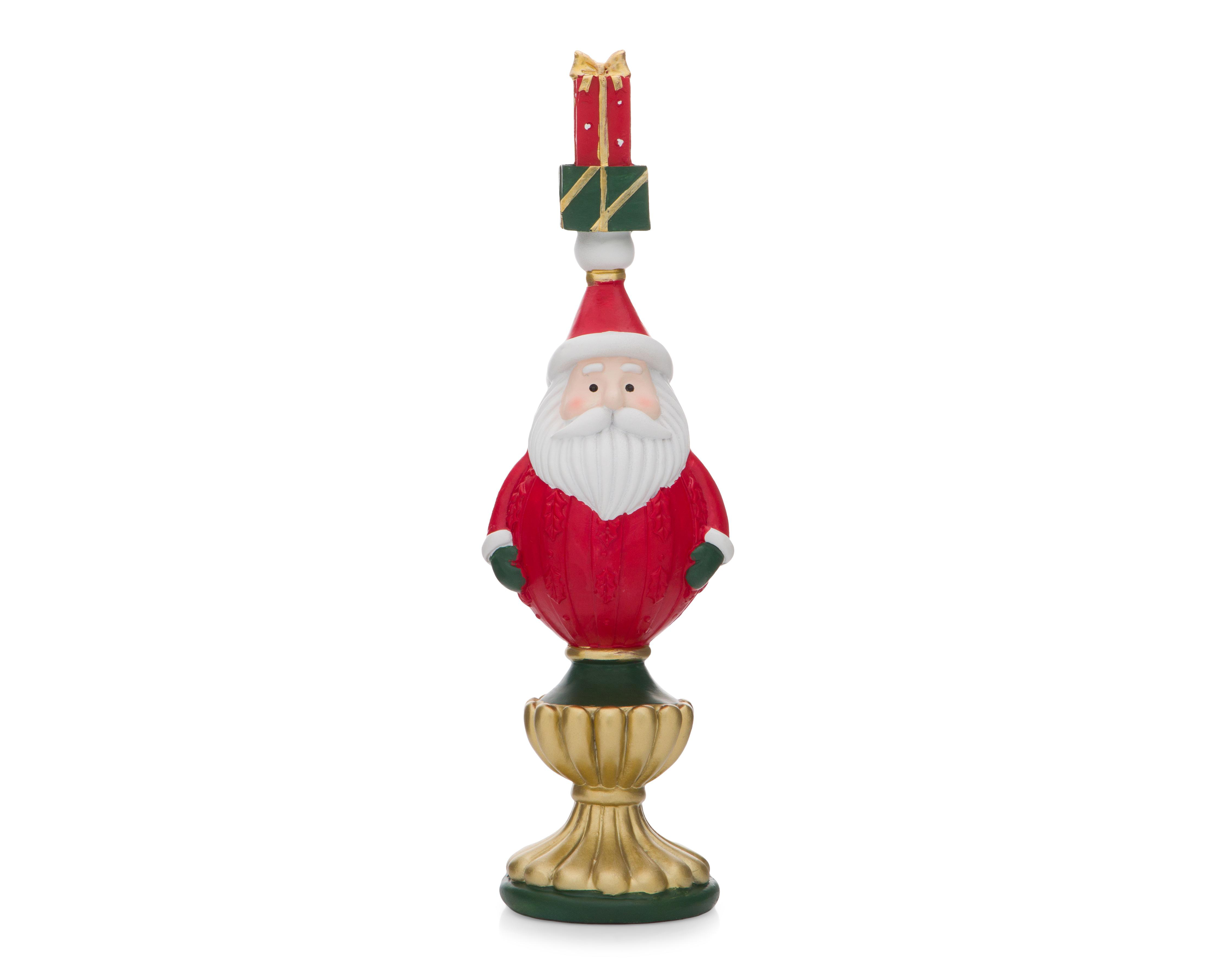 Foto 4 pulgar | Figura Decorativa de Navidad Santa Regalo de Resina