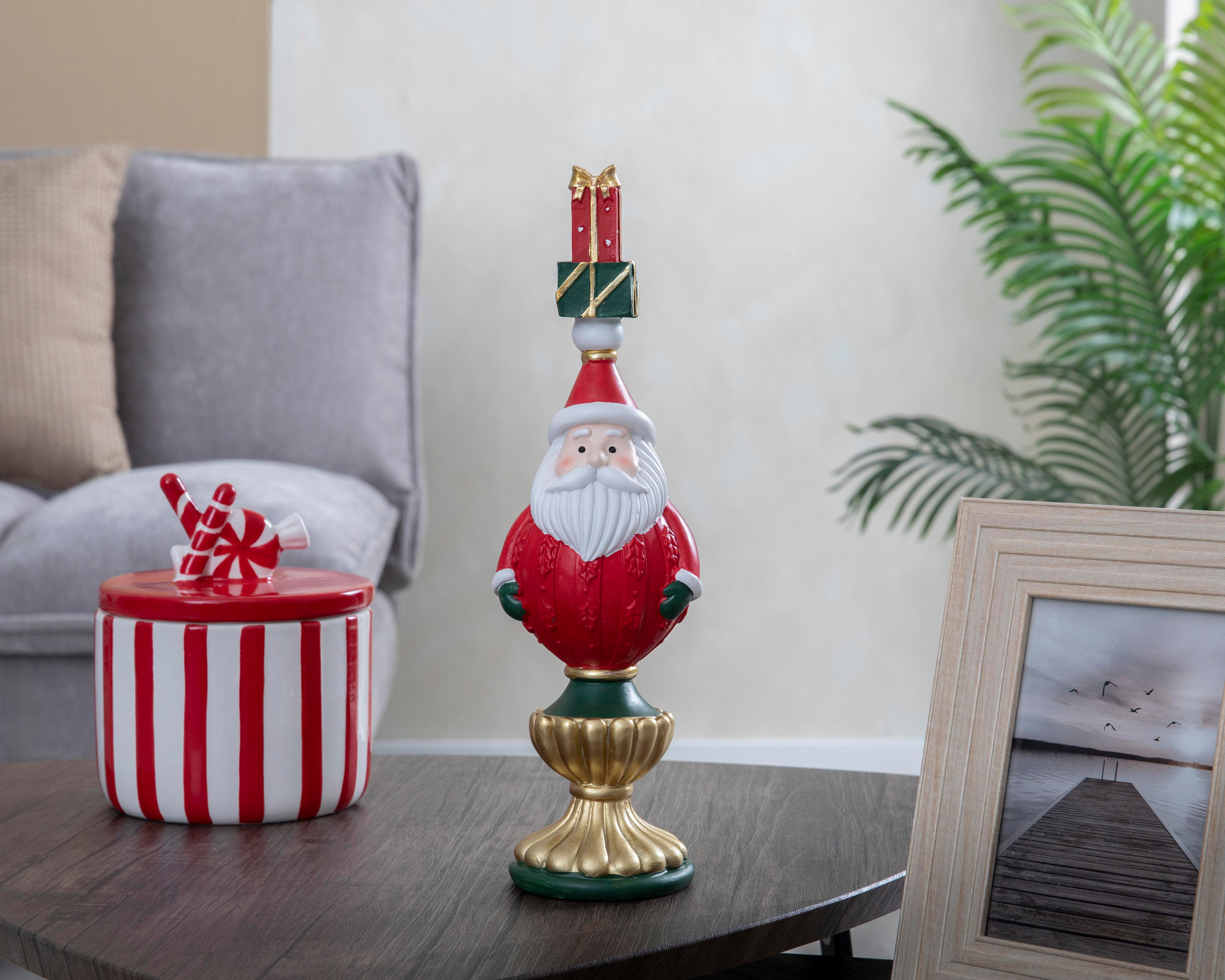 Foto 5 | Figura Decorativa de Navidad Santa Regalo de Resina