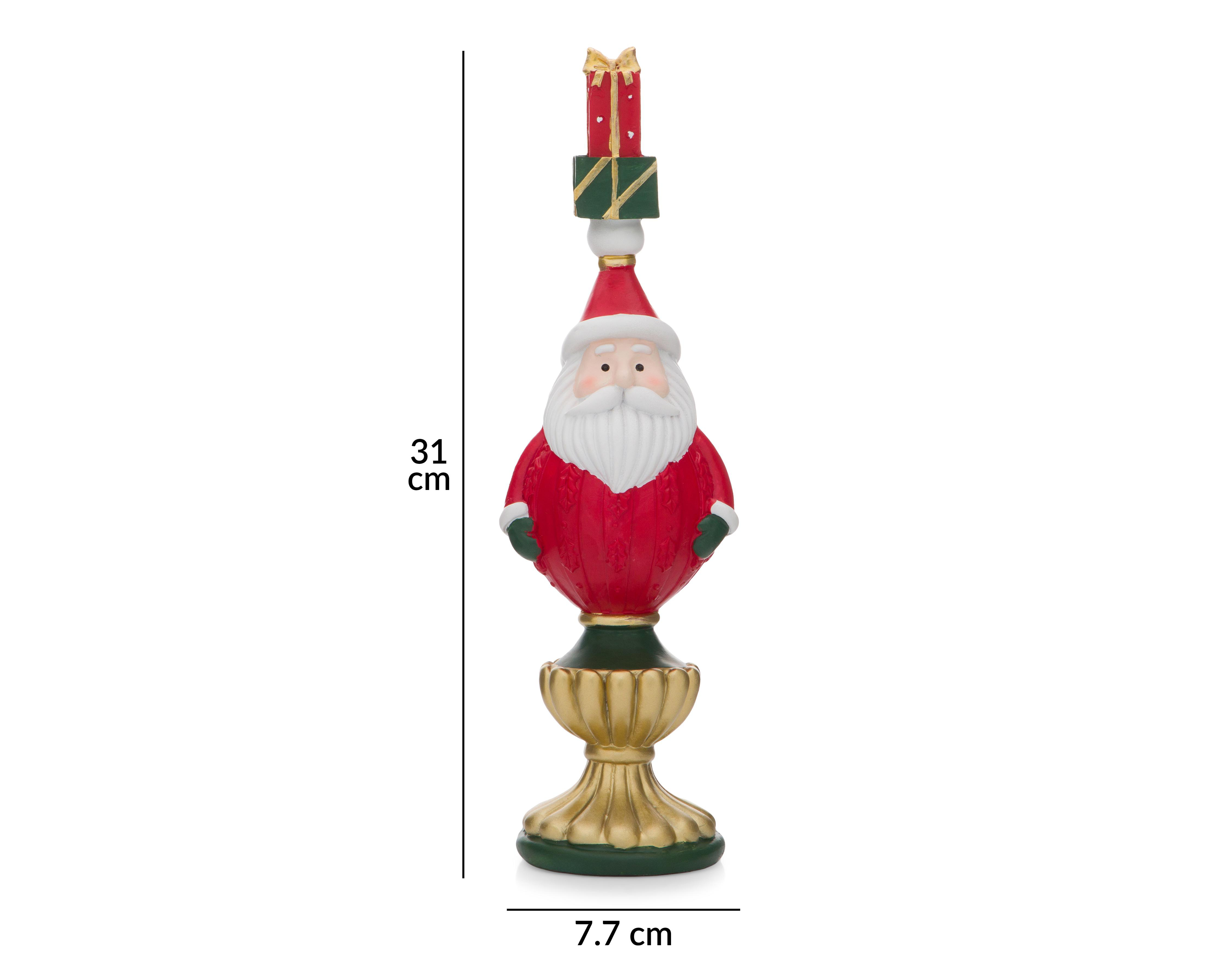 Foto 6 | Figura Decorativa de Navidad Santa Regalo de Resina