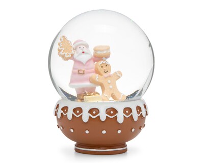 Foto 1 | Figura de Globo de Nieve Navideña Gingerman de Resina