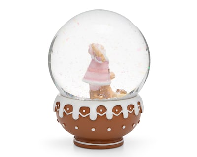 Foto 3 | Figura de Globo de Nieve Navideña Gingerman de Resina
