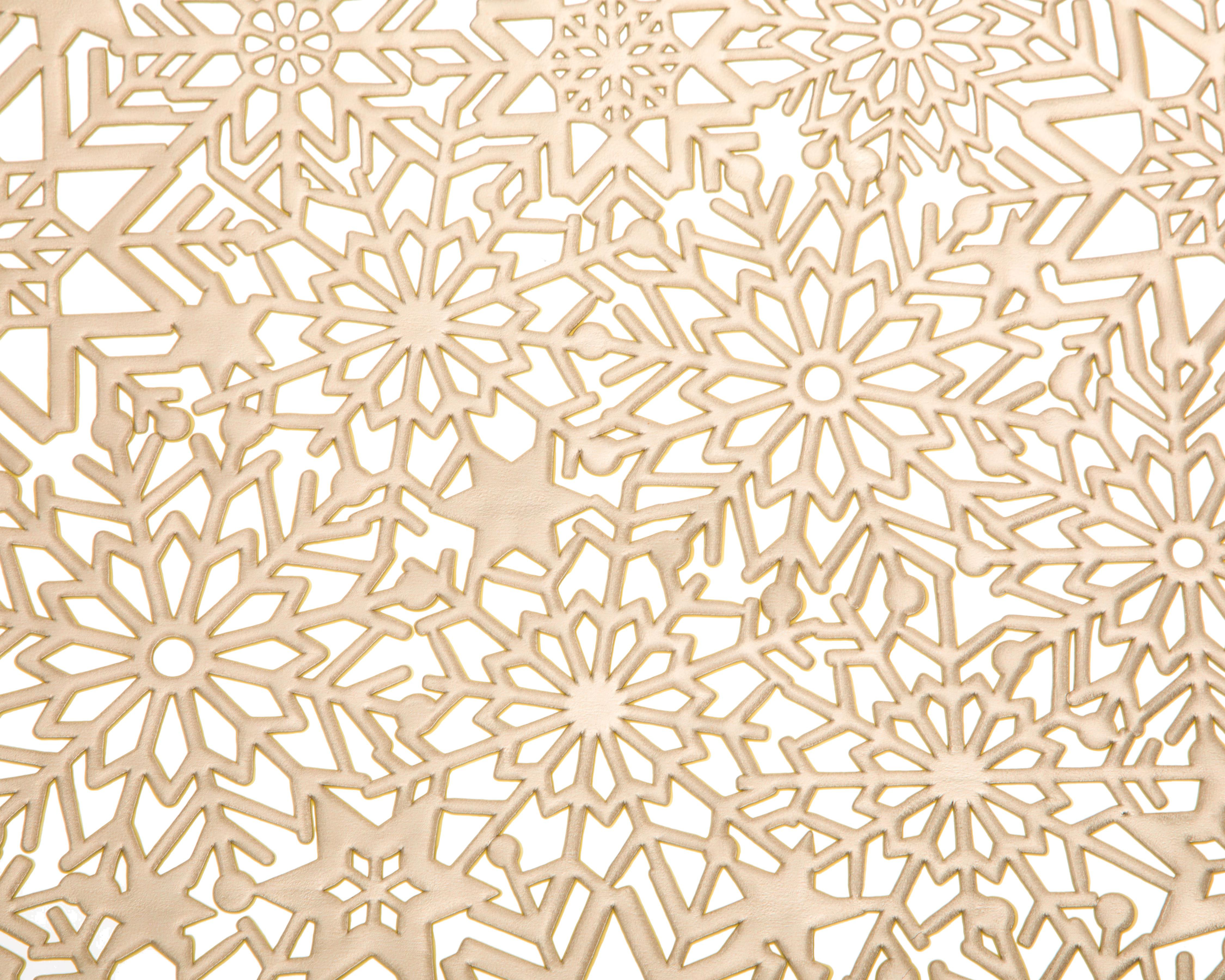 Foto 5 | Mantel Individual Dorado Starhaus Snowflake Cocinero 4 Piezas