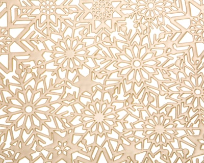Foto 5 | Mantel Individual Dorado Starhaus Snowflake Cocinero 4 Piezas