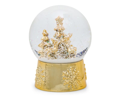 Foto 2 | Esfera de Nieve Navideña Bosque Gold de Poliresina