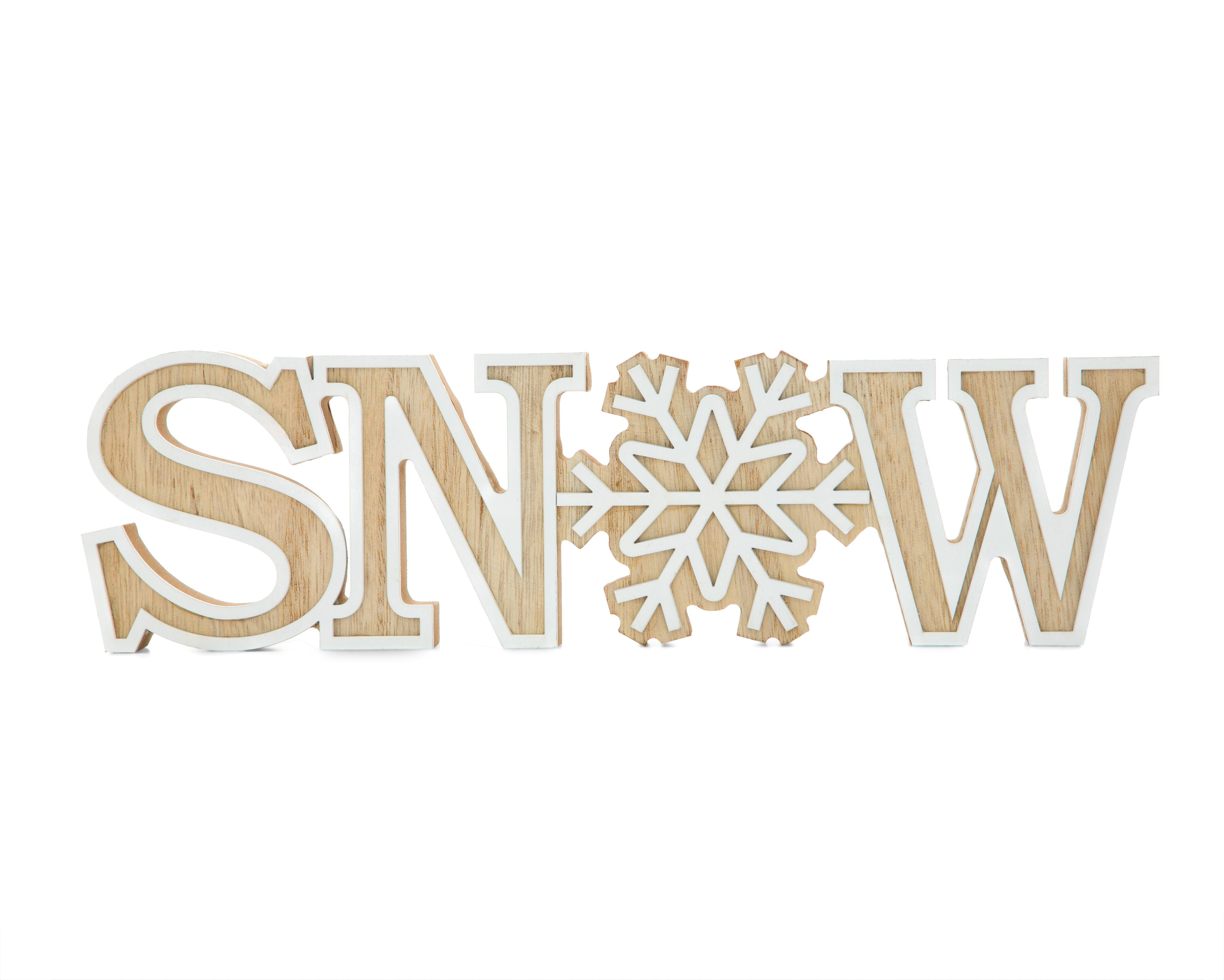 Foto 3 pulgar | Letrero Decorativo de Navidad Snow Craft de Madera