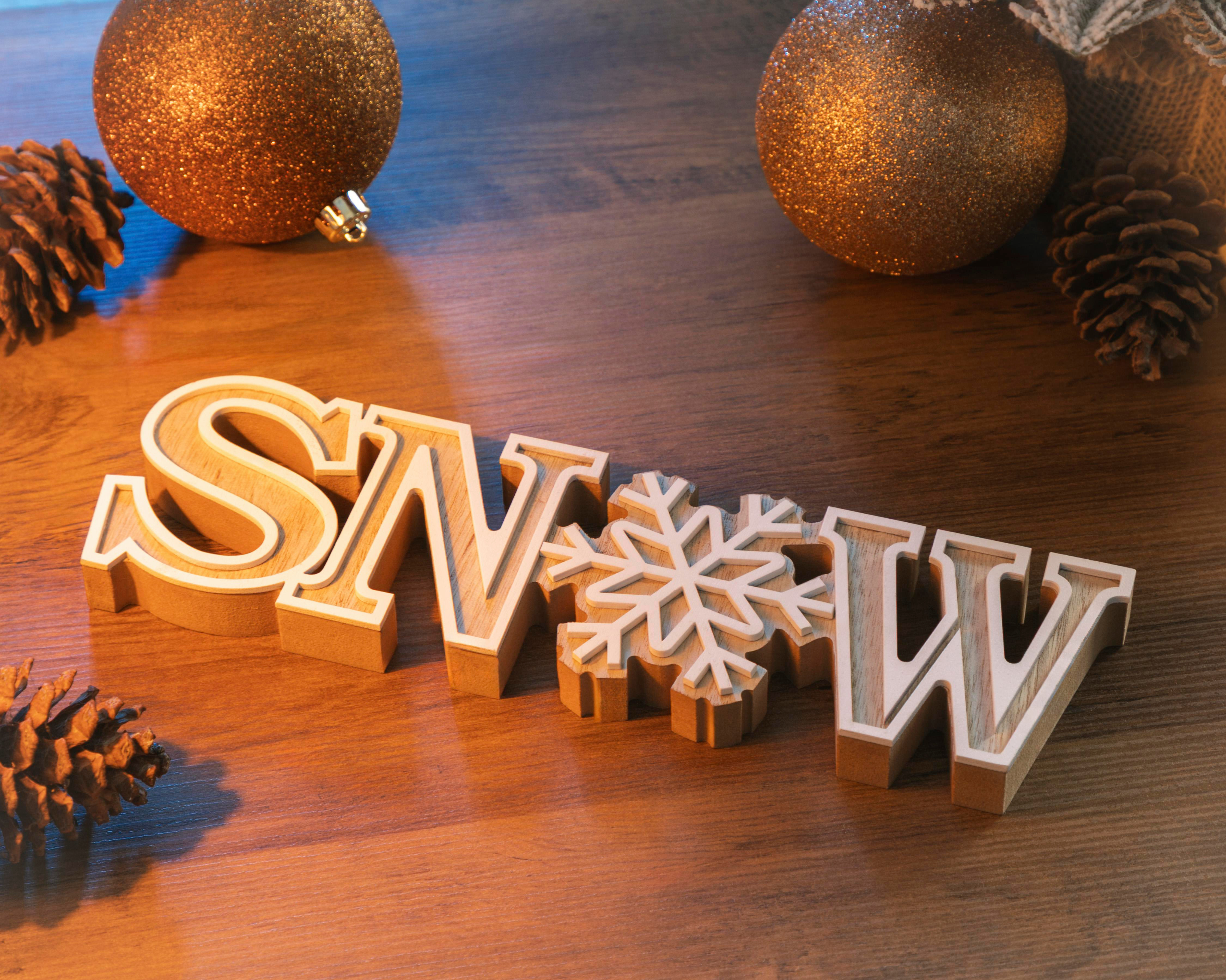 Foto 5 pulgar | Letrero Decorativo de Navidad Snow Craft de Madera