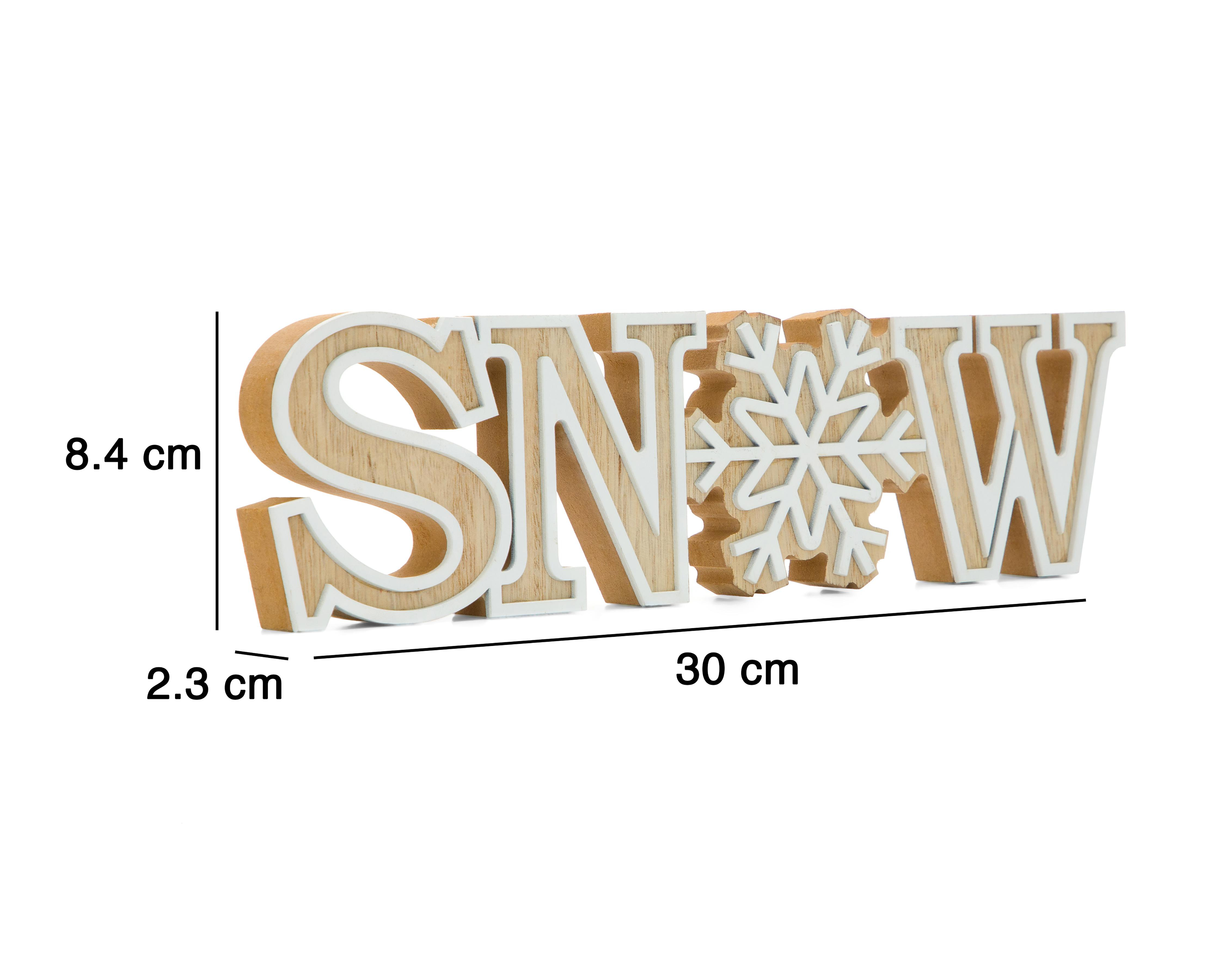 Foto 6 pulgar | Letrero Decorativo de Navidad Snow Craft de Madera