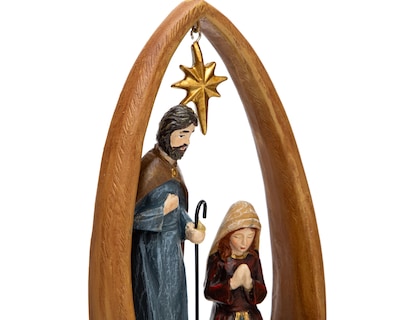 Foto 4 | Escultura Decorativa de Navidad Nacimiento Belén de Poliresina