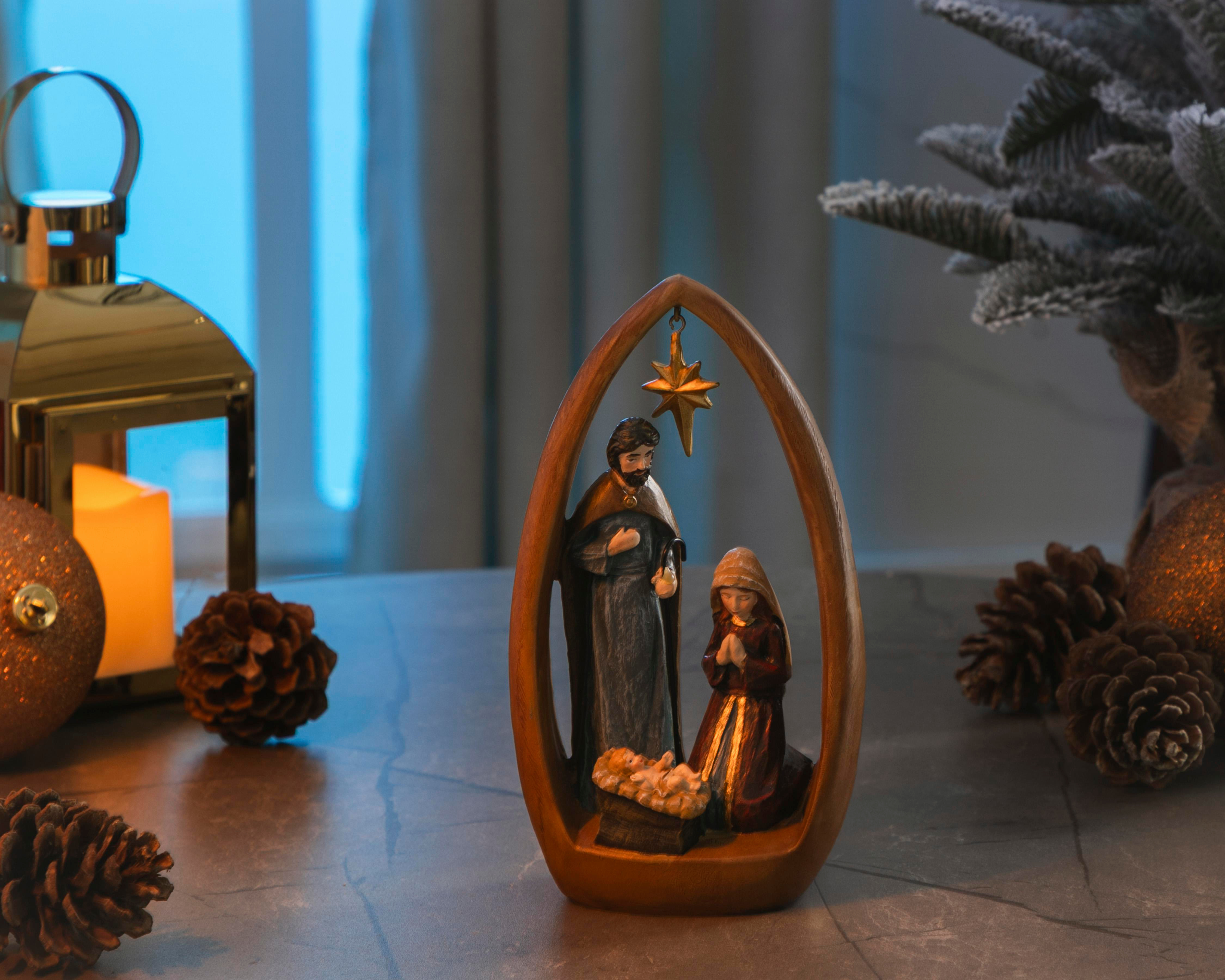 Foto 5 | Escultura Decorativa de Navidad Nacimiento Belén de Poliresina