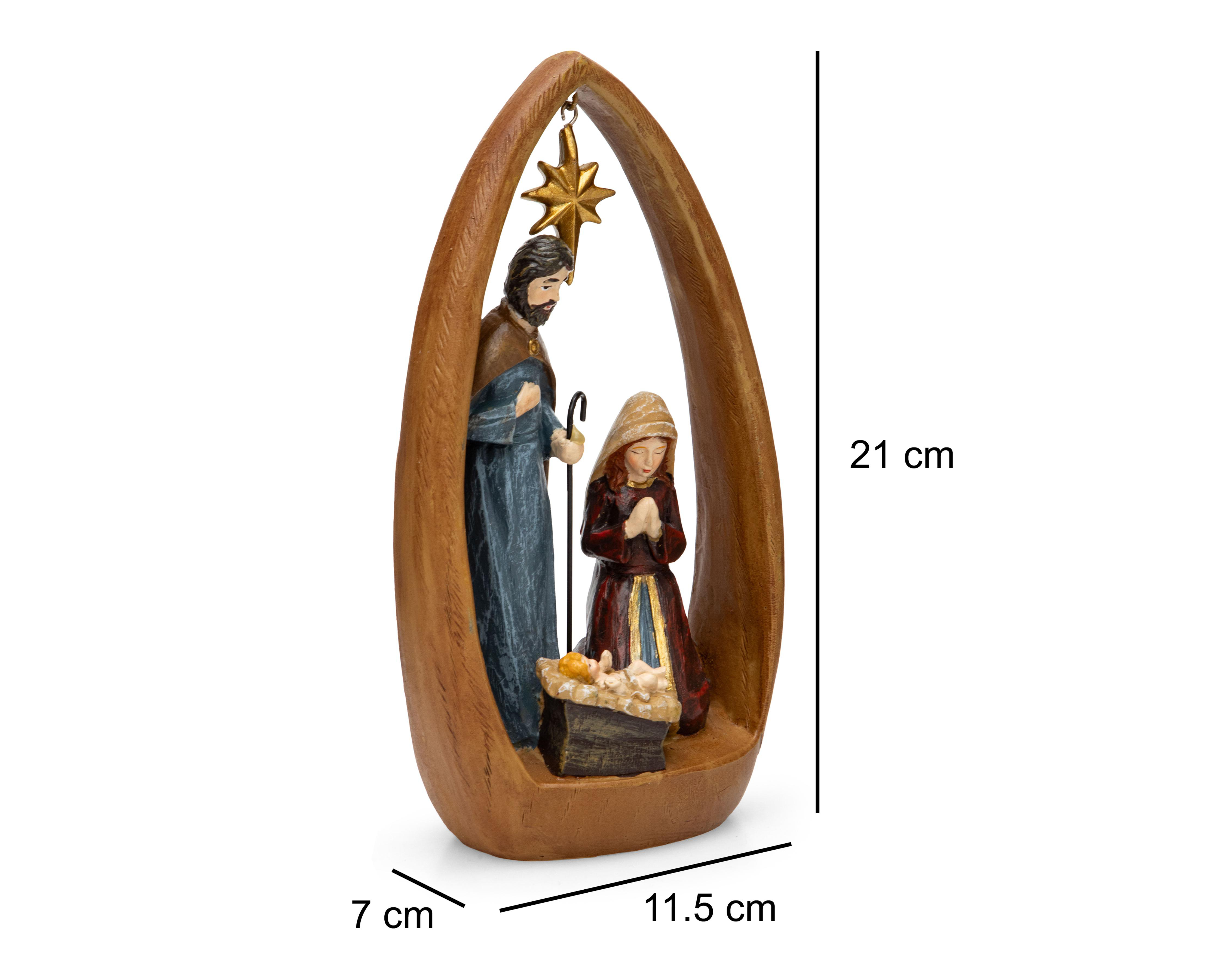 Foto 7 pulgar | Escultura Decorativa de Navidad Nacimiento Belén de Poliresina