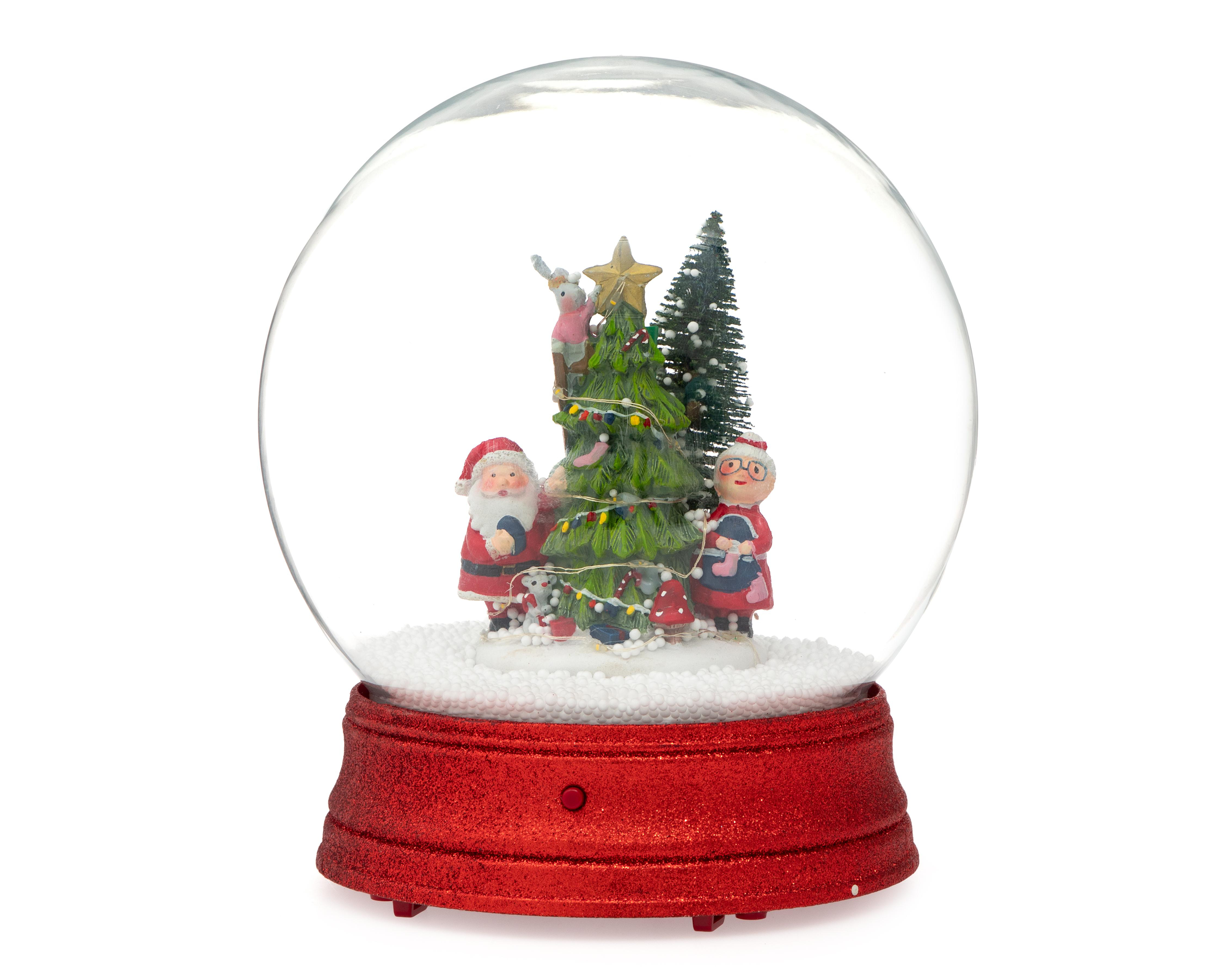 Foto 4 pulgar | Esfera de Nieve de Navidad Globo Musical de Plástico
