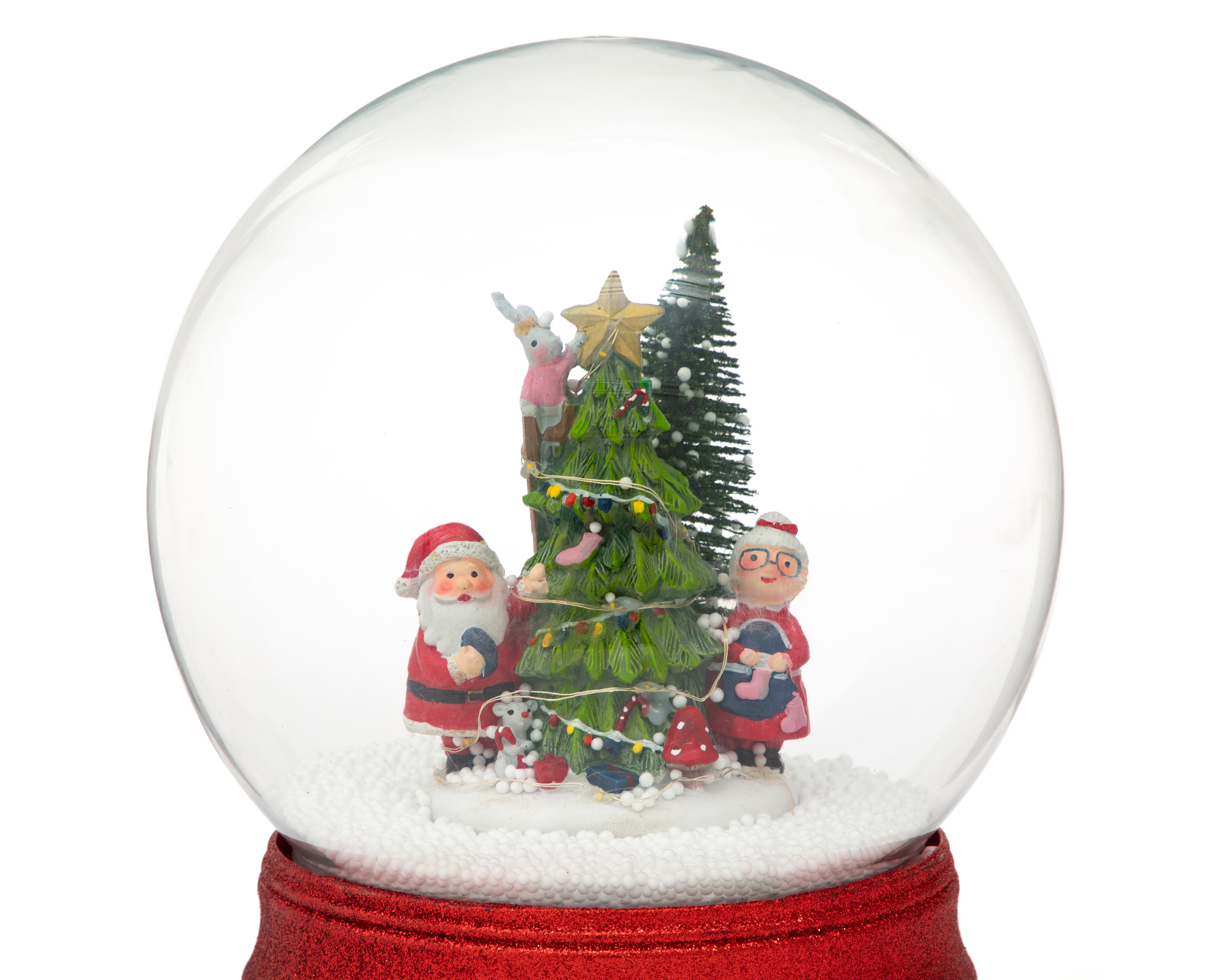 Foto 5 pulgar | Esfera de Nieve de Navidad Globo Musical de Plástico