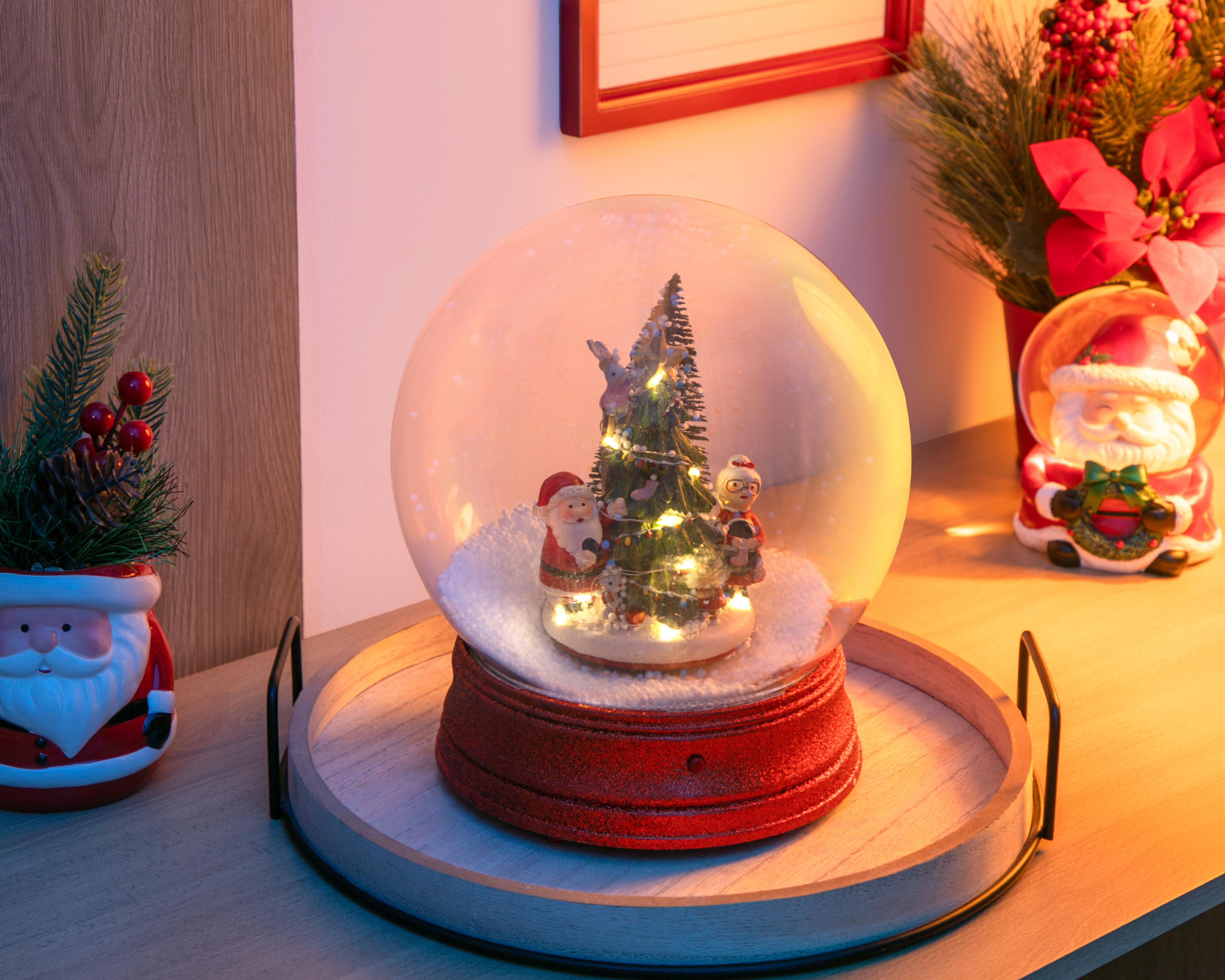 Foto 7 pulgar | Esfera de Nieve de Navidad Globo Musical de Plástico