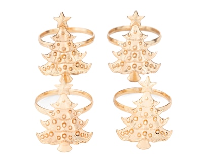 Foto 1 | Anillos para Servilleta de Navidad Pine Set de Plástico 4 Piezas