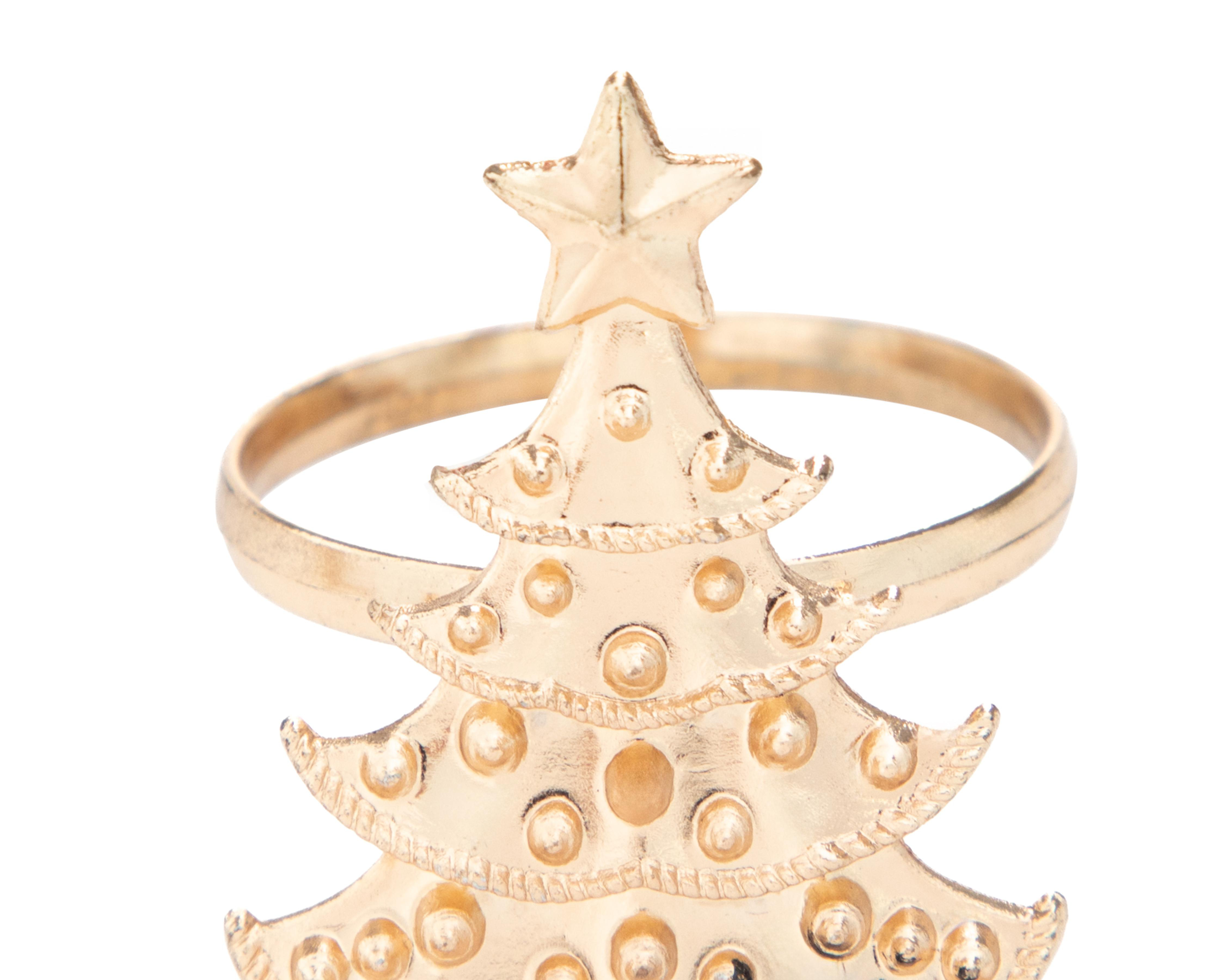 Foto 4 pulgar | Anillos para Servilleta de Navidad Pine Set de Plástico 4 Piezas