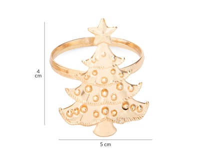 Foto 5 | Anillos para Servilleta de Navidad Pine Set de Plástico 4 Piezas