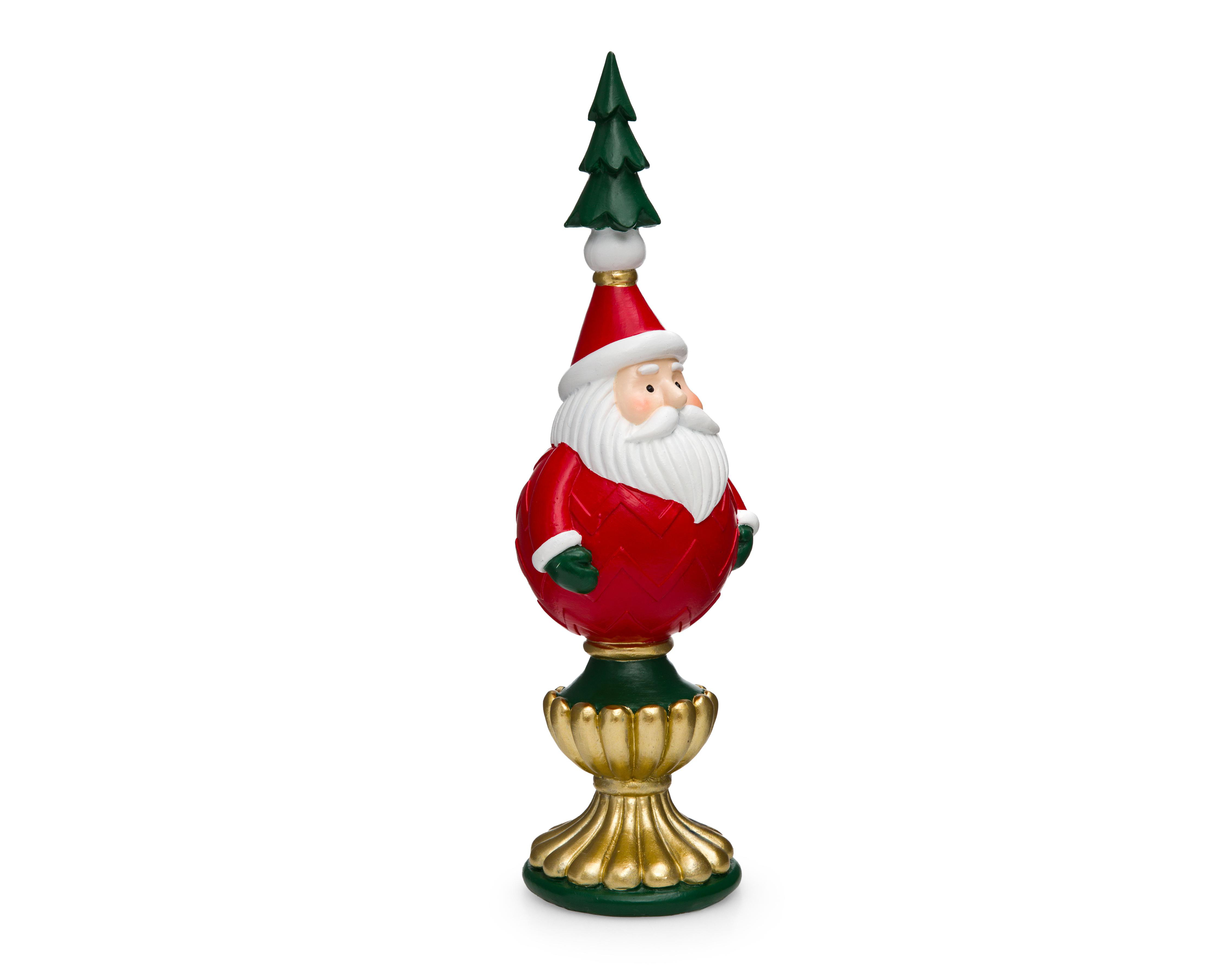 Foto 2 pulgar | Figura Decorativa de Navidad Santa Pino de Resina