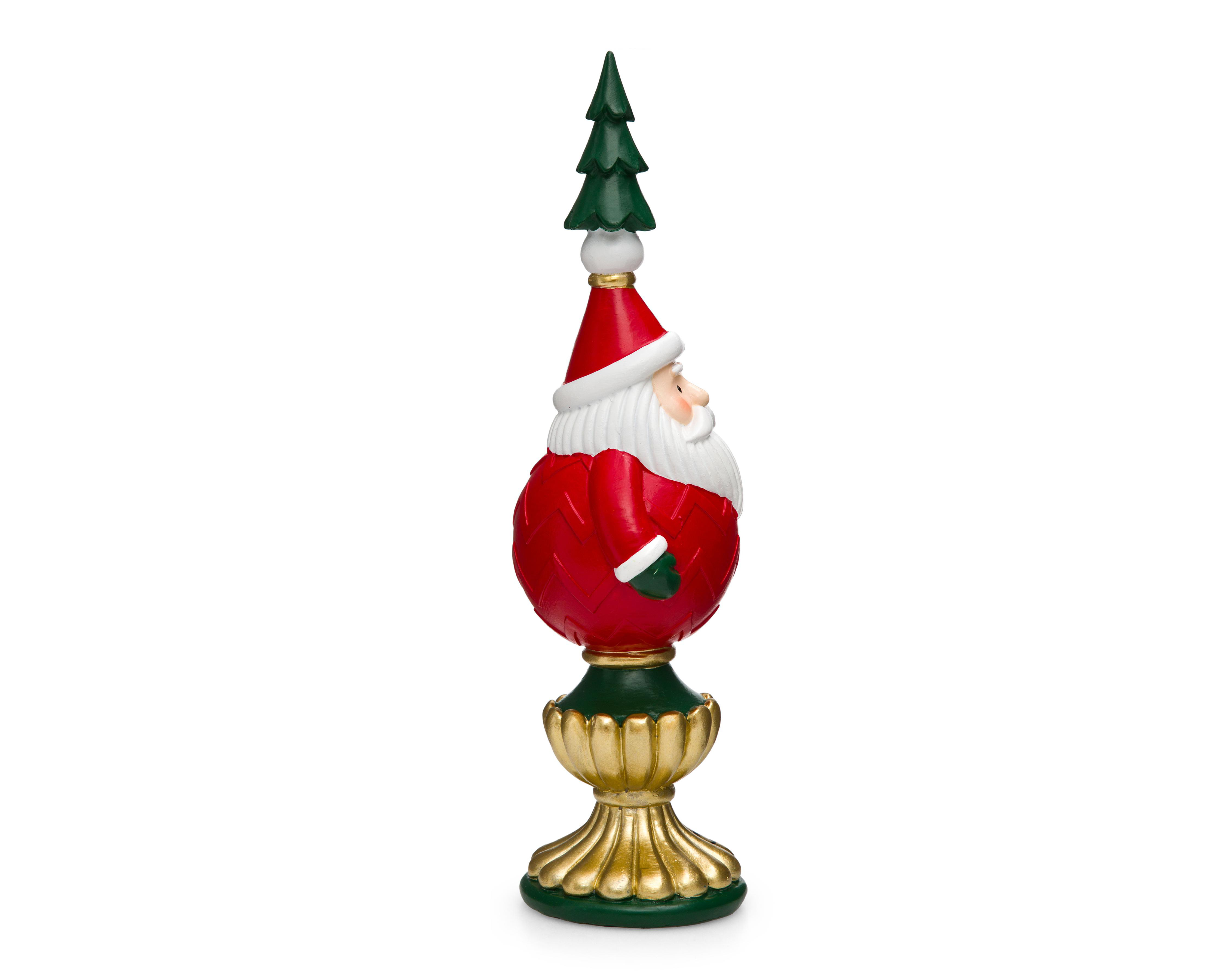 Foto 3 pulgar | Figura Decorativa de Navidad Santa Pino de Resina
