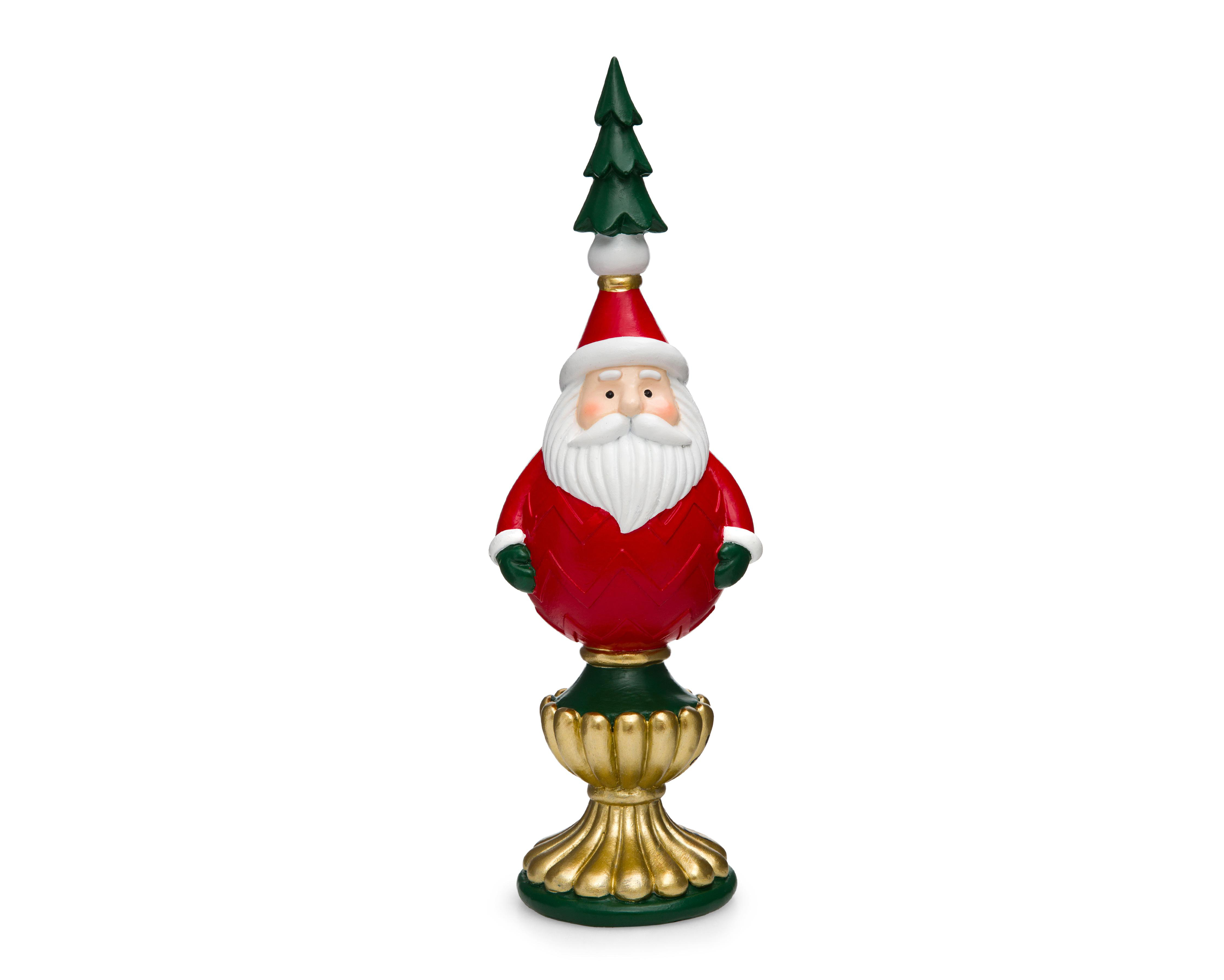 Foto 4 pulgar | Figura Decorativa de Navidad Santa Pino de Resina